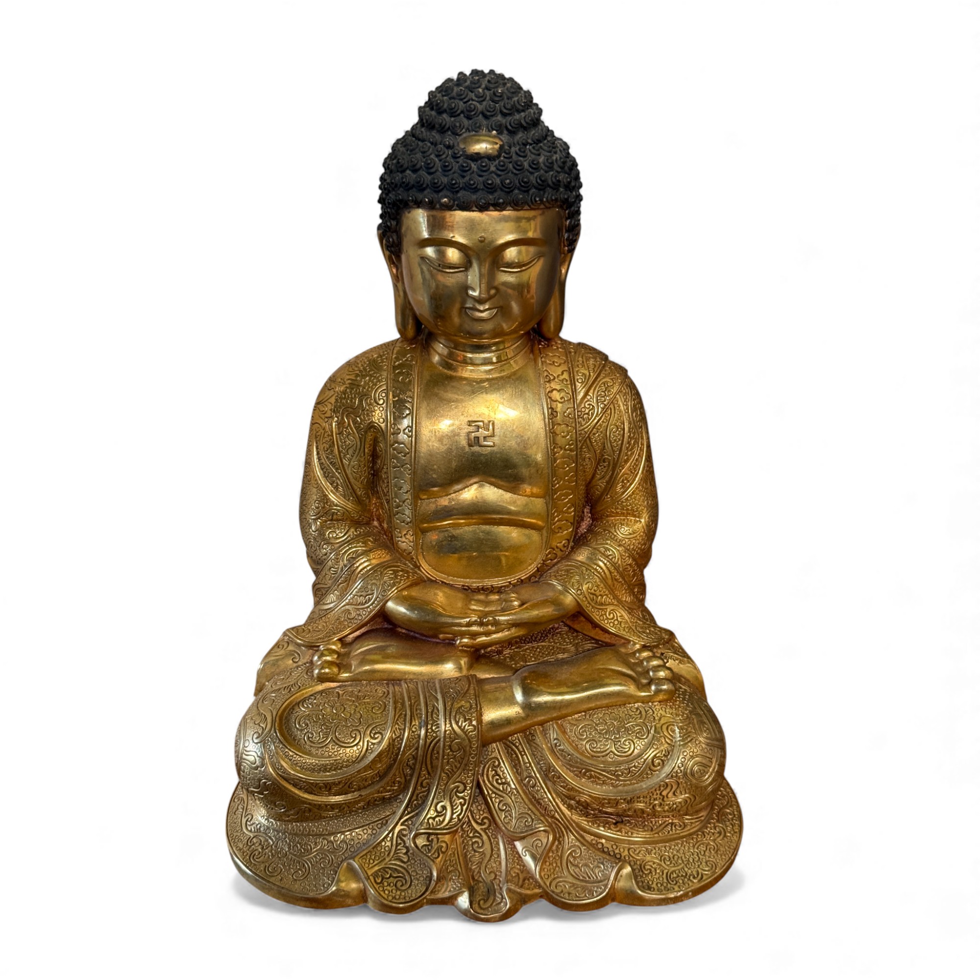 Bronze Buddha Figur - Meditations Geste - 27 cm