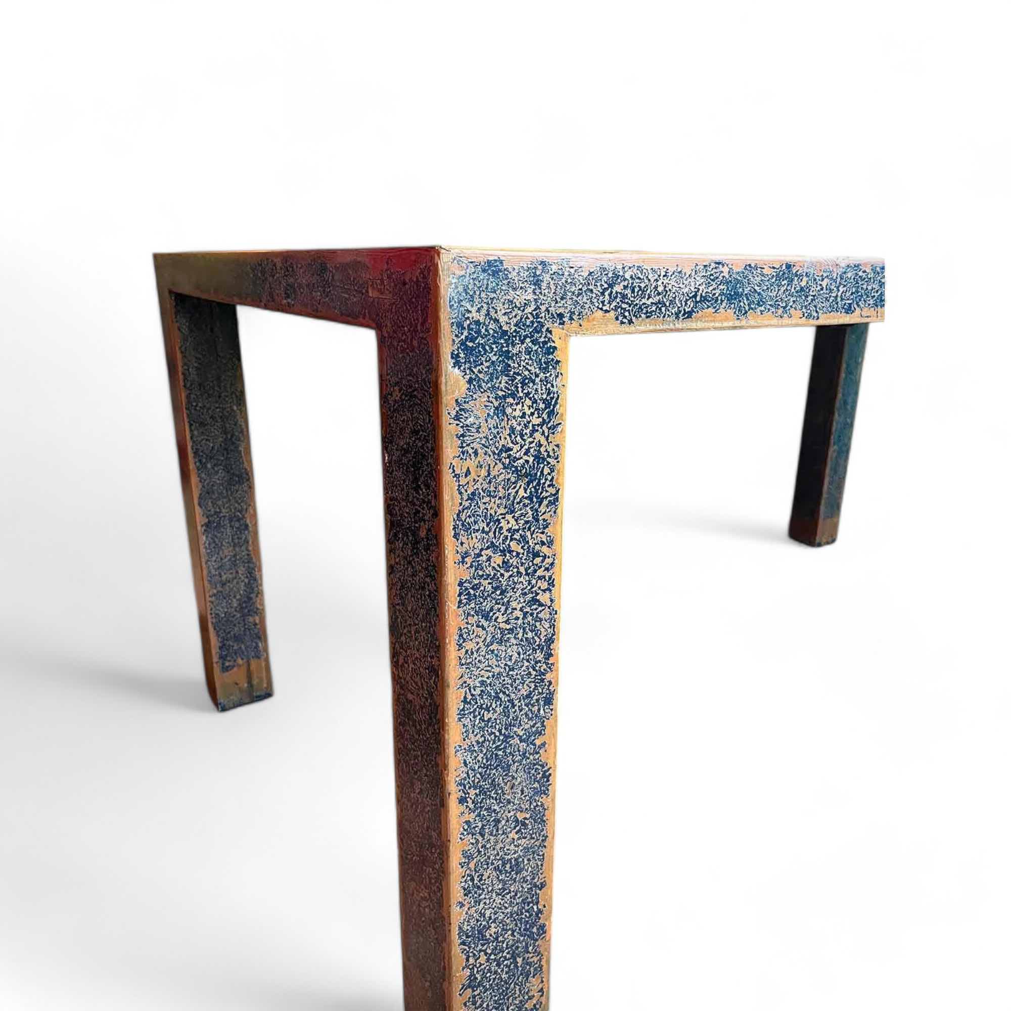 China Esstisch mit massiver Steinplatte & Schriftzeichen