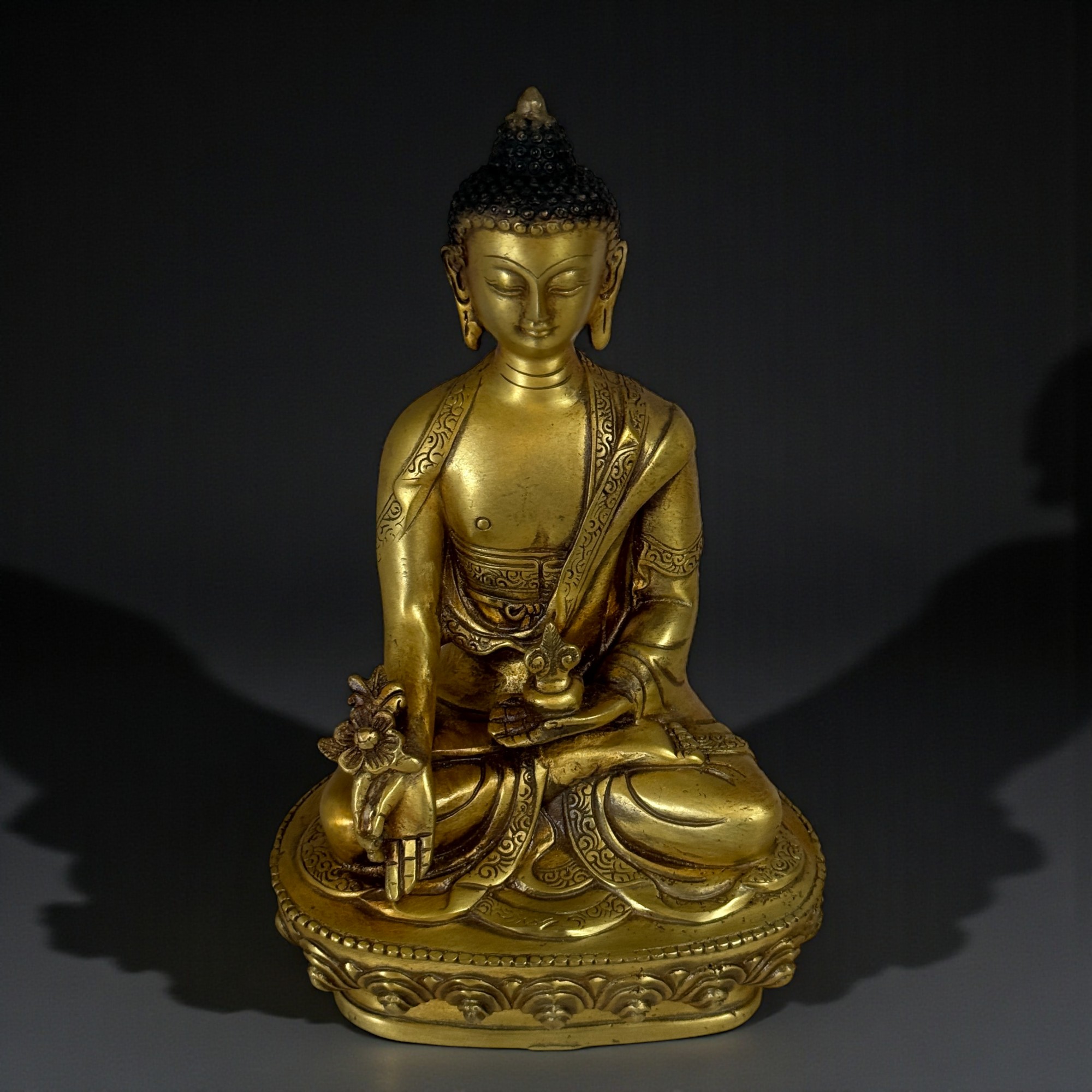 Medizin Buddha Bronze Figur Tibet - China 20 cm
