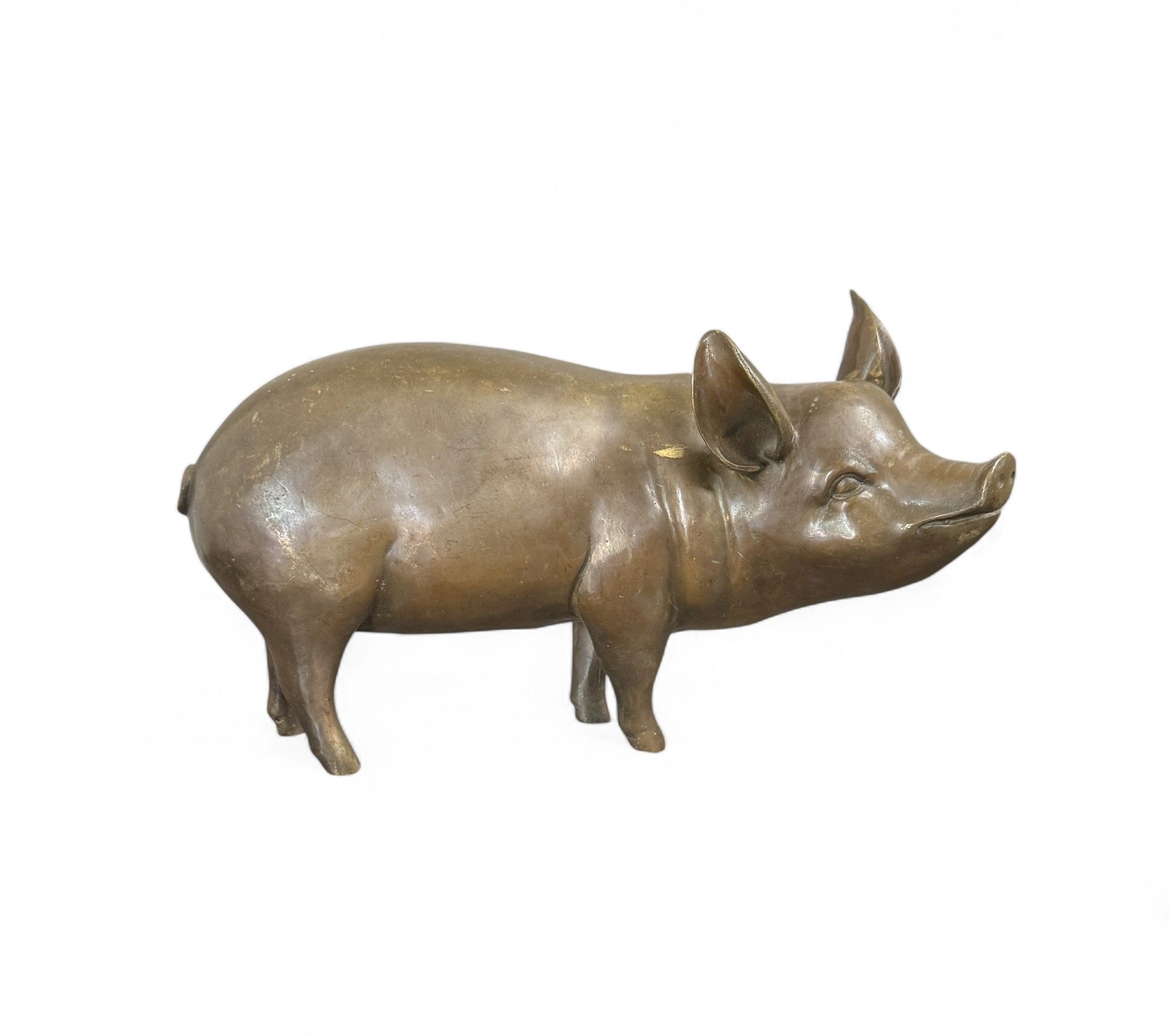 Bronze Skulptur Schwein chinesisches Tierkreiszeichen