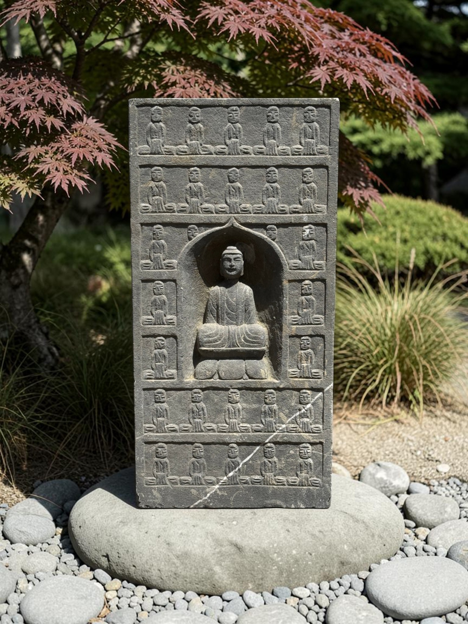 Buddha Relief Garten Skulptur aus Naturstein Tibet/China