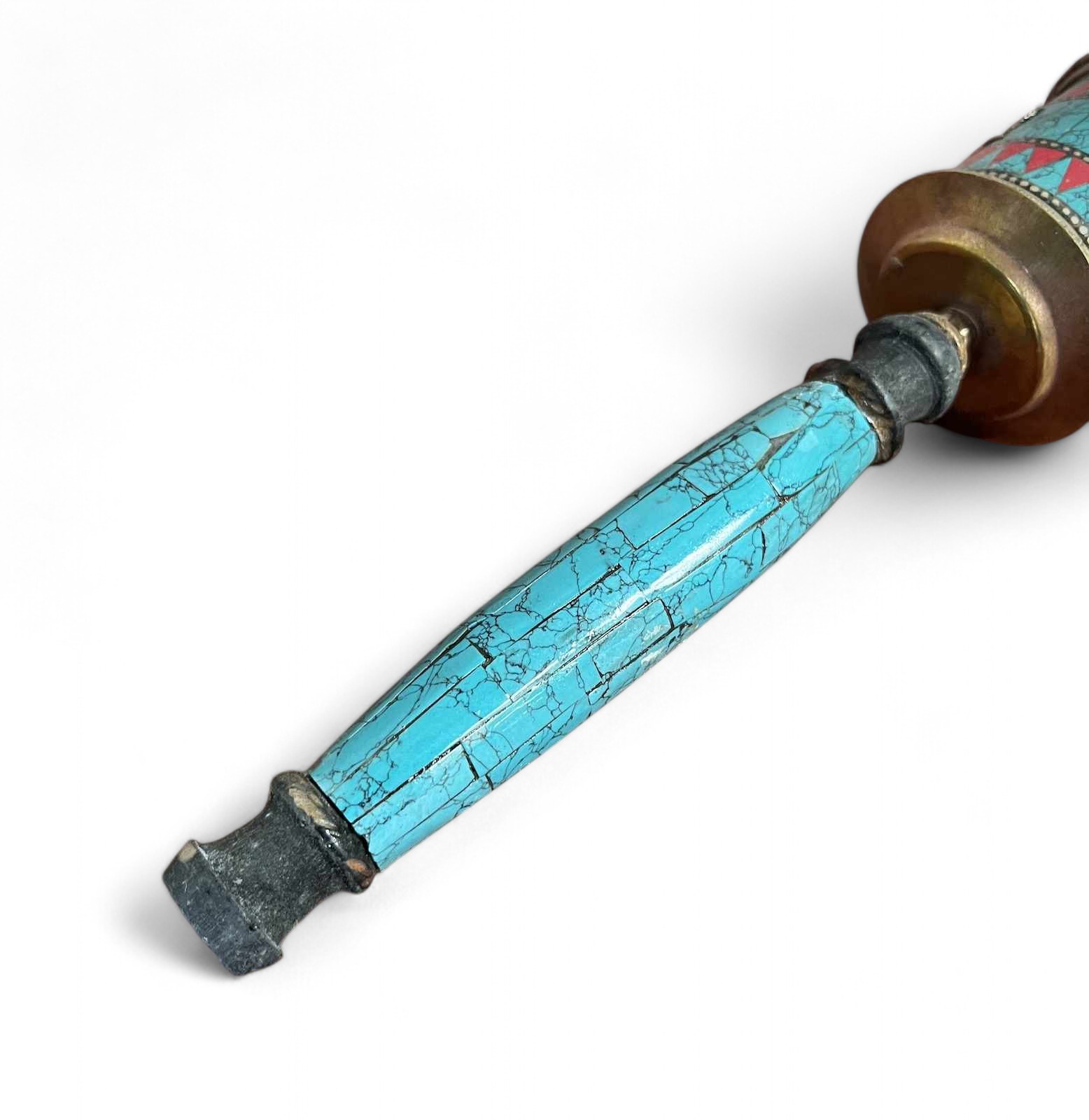 Gebetsmühle Tibet Buddhismus Türkis & Schaumkoralle Gebetsmühle Tibet Buddhismus Türkis & Schaumkoralle