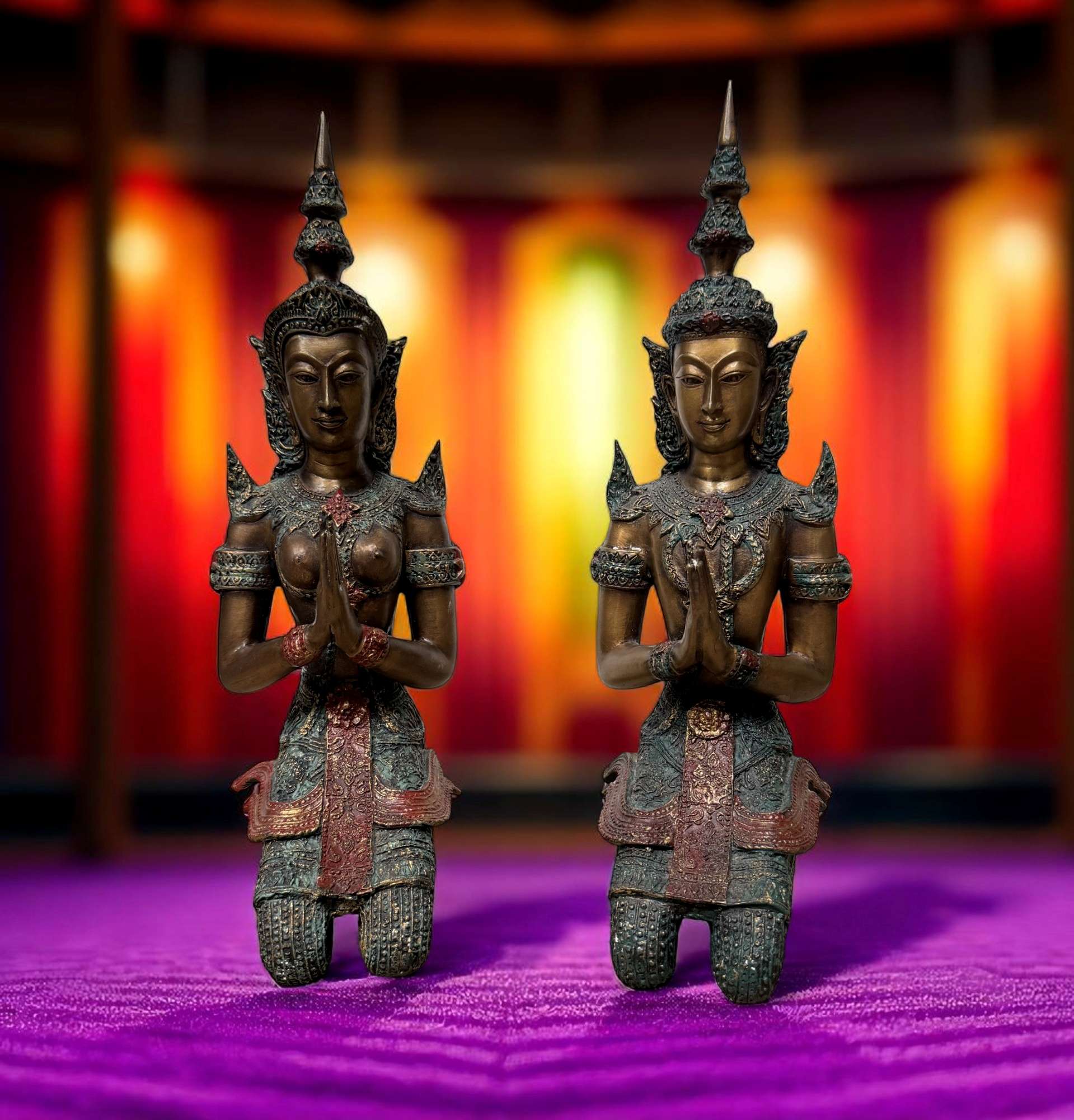 Thailand Tempelwächter Bronze Figur mythologischer Engel