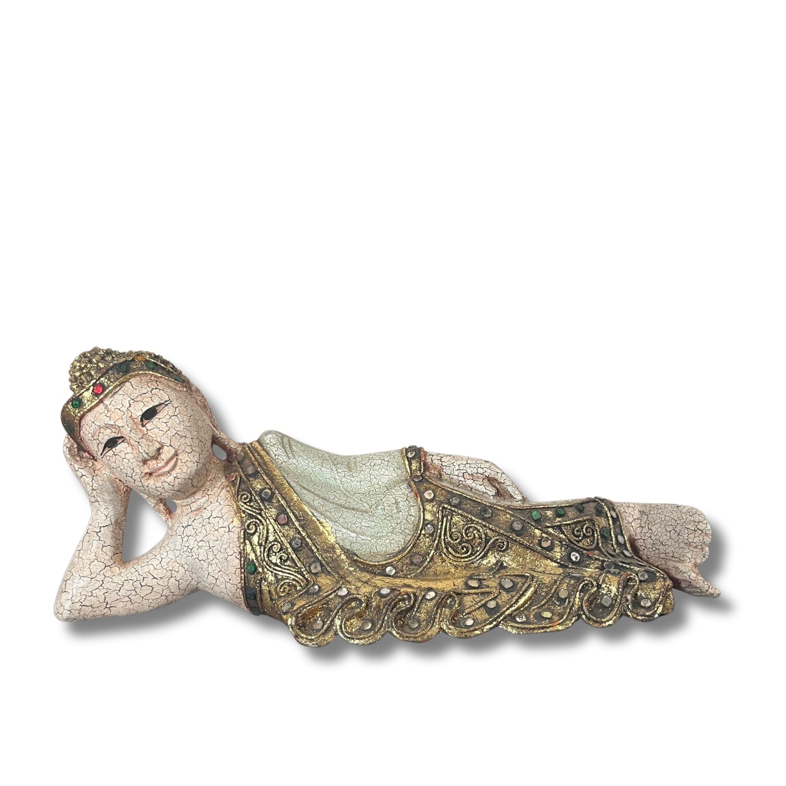 Liegender Wochentag Buddha ´Dienstag´aus Holz 31cm Liegender Wochentag Buddha ´Dienstag´aus Holz 31cm