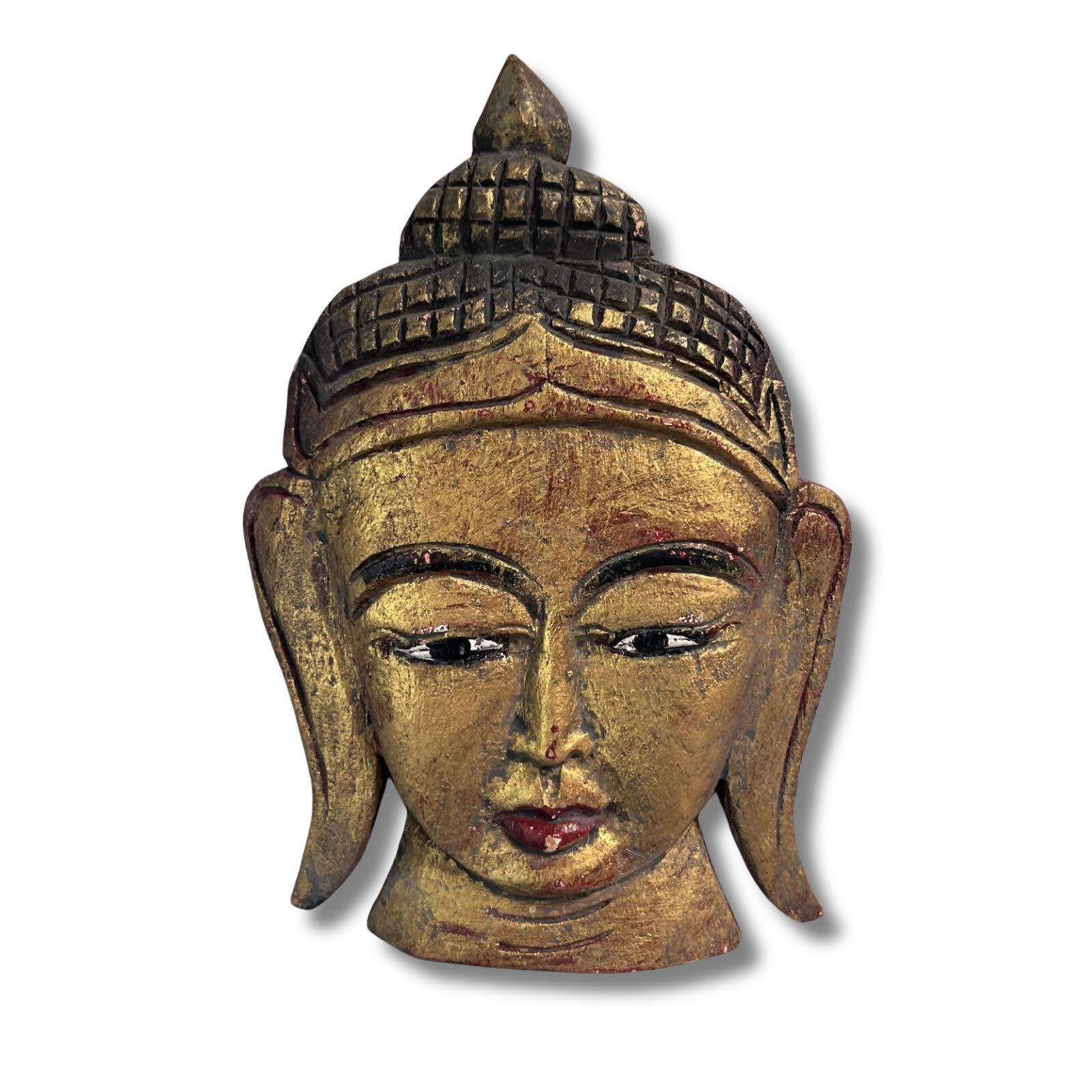 Buddha Kopf Maske Holz Skulptur Thailand Buddha Kopf Maske Holz Skulptur Thailand