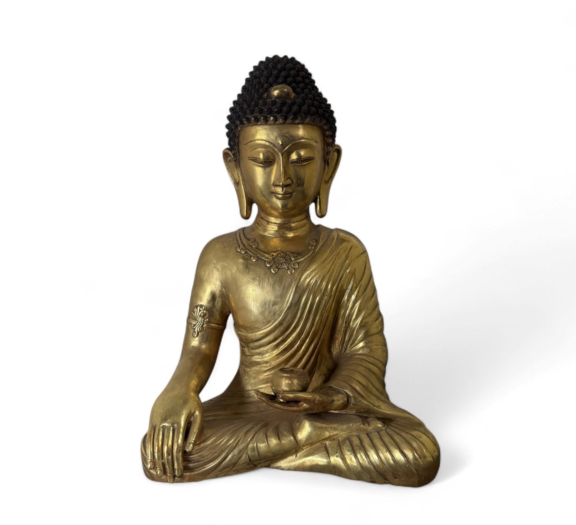 Buddha Figur Bronze Skulptur Siddharta Gautama Statue 43 cm