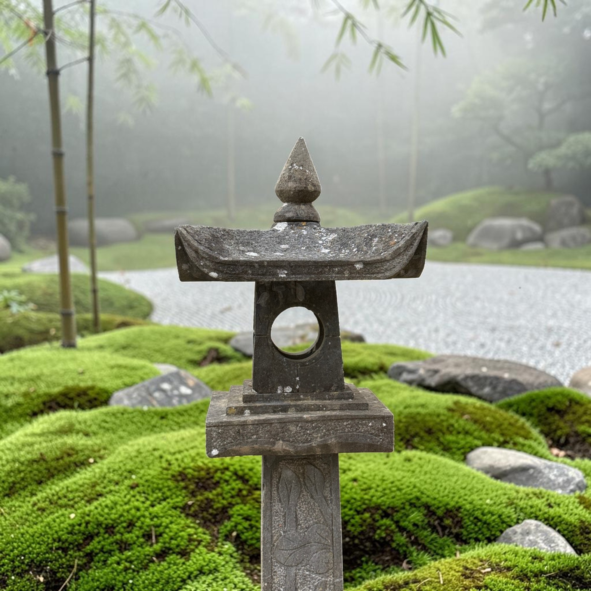 Chinesische Steinlaterne Geisterhaus Garten Pagode Bluestone Naturstein