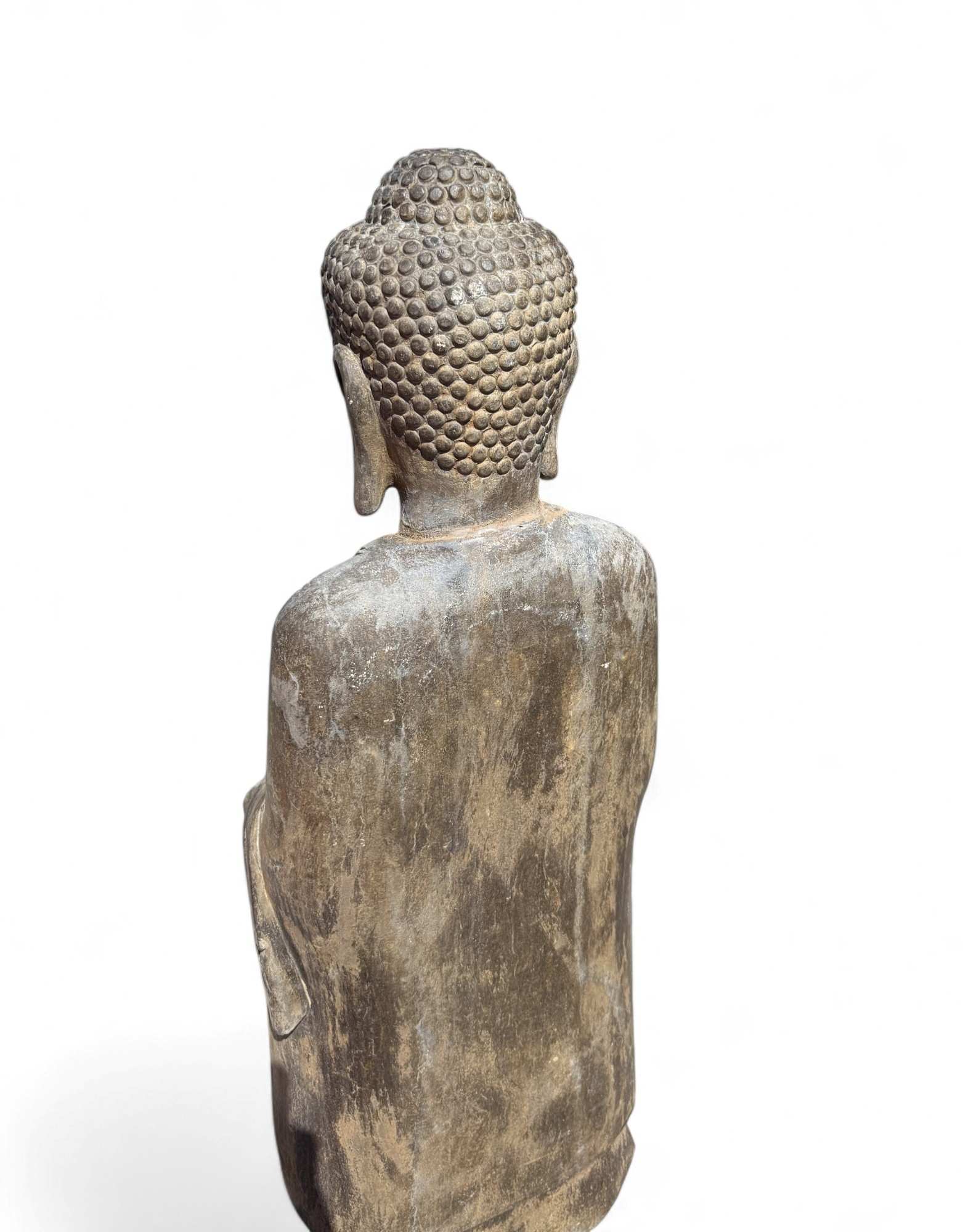 Garten Buddha Statue stehende Skulptur Schutz Geste 120 cm groß