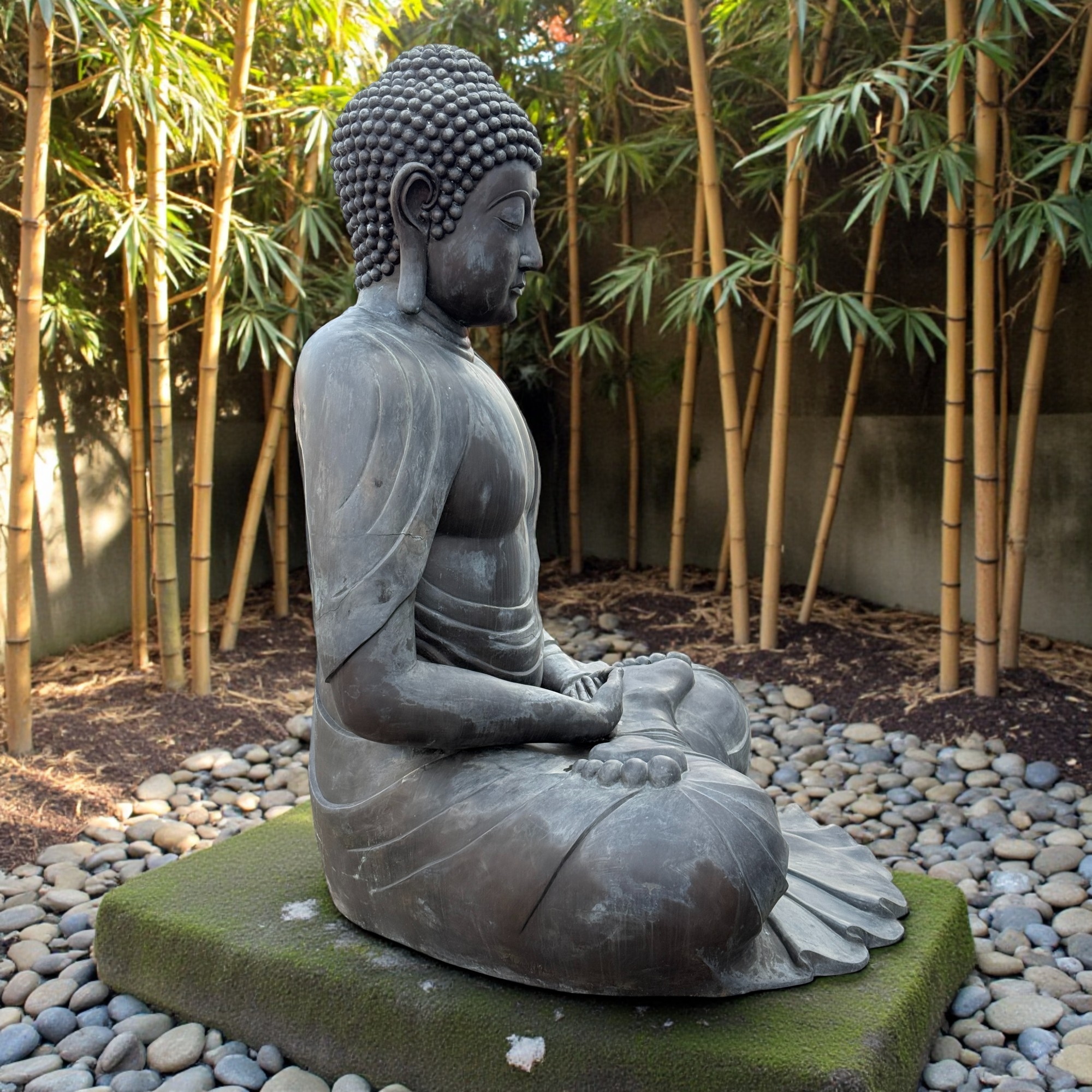 Großer Daibutsu Bronze Buddha Statue - 220 cm