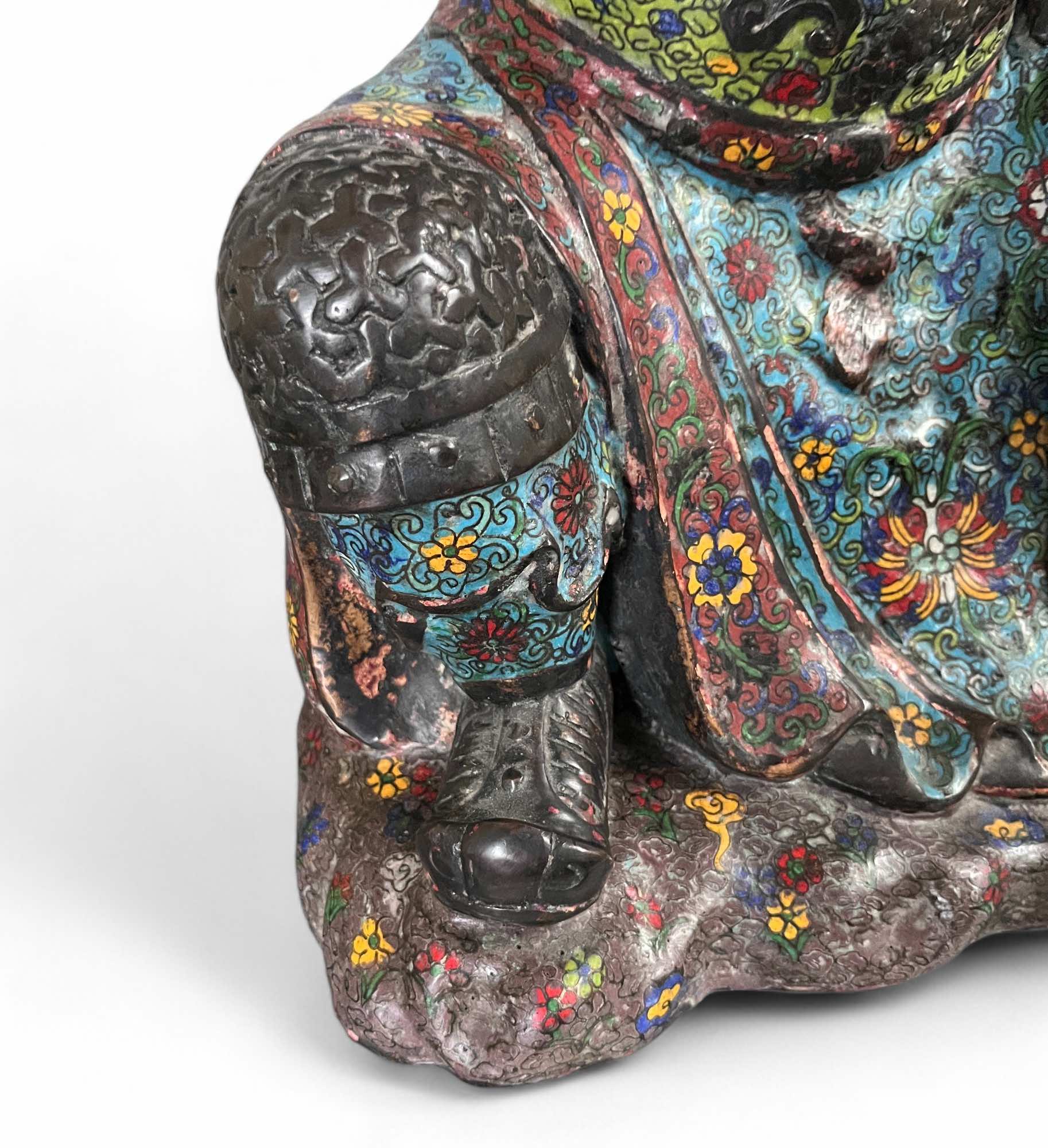 Chinesischer General Guan Yu Skulptur aus Bronze