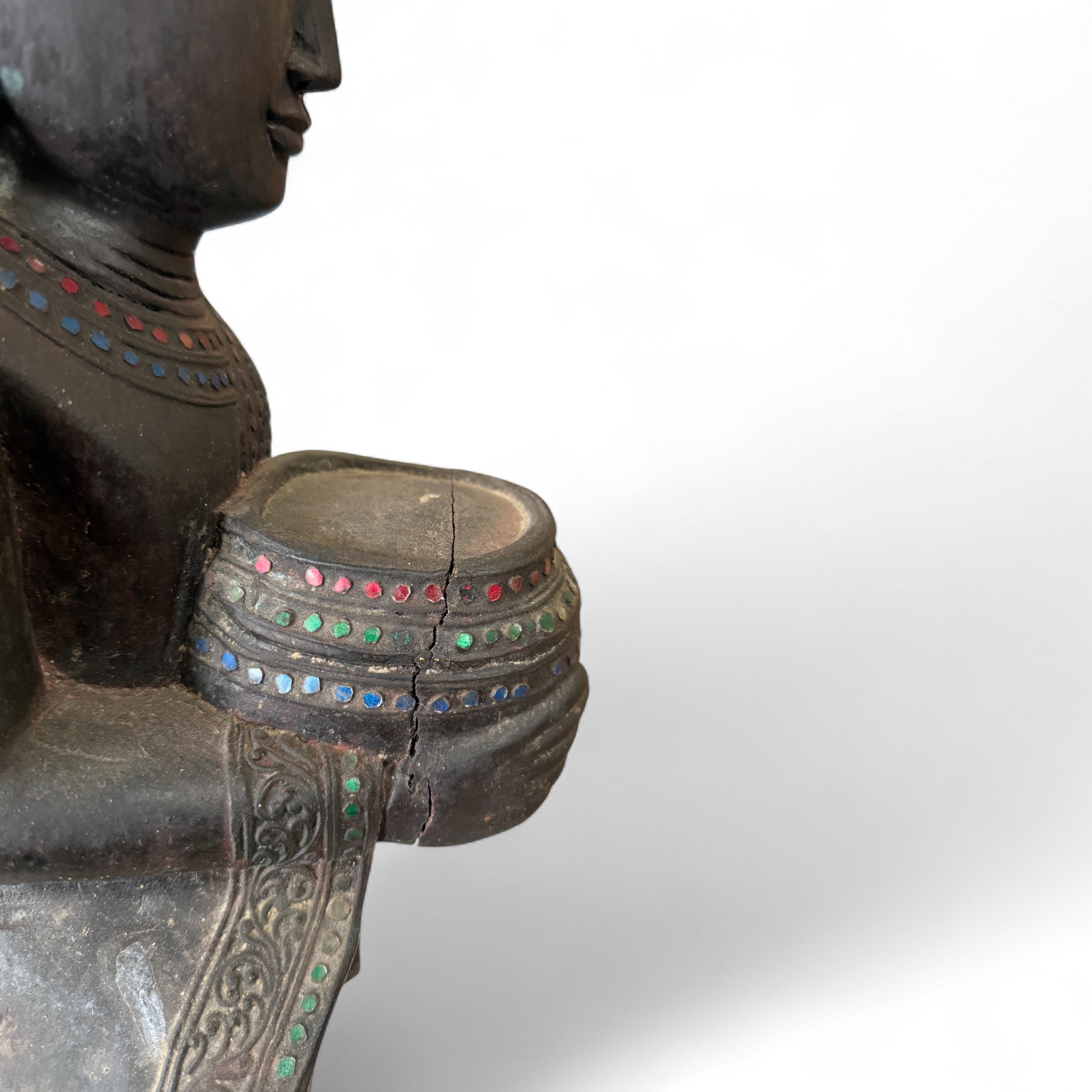 Burmesischer Bettelmönch aus Teak Holz Burmesischer Bettelmönch aus Teak Holz