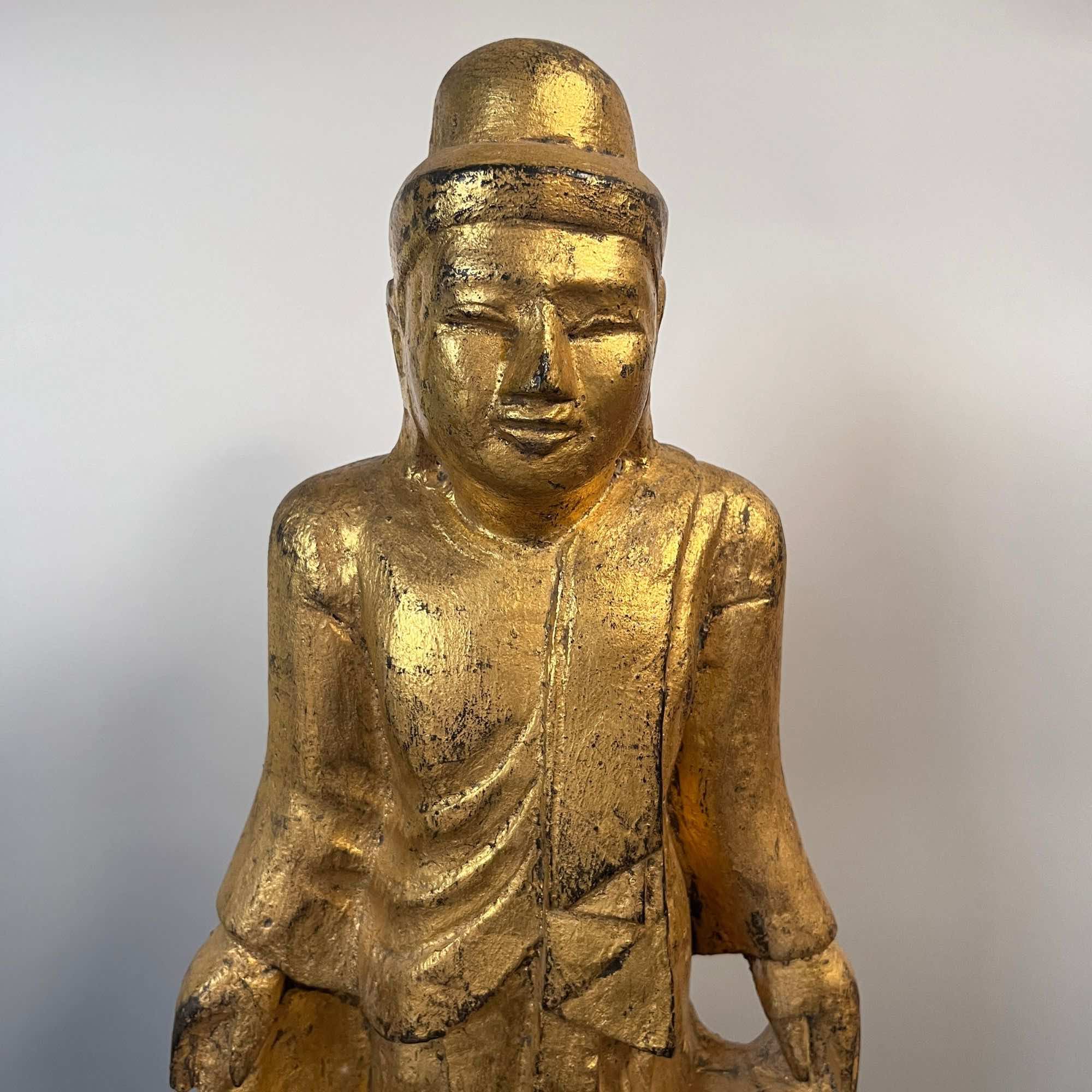 Holz Buddha Skulptur Burma Figur 61cm groß