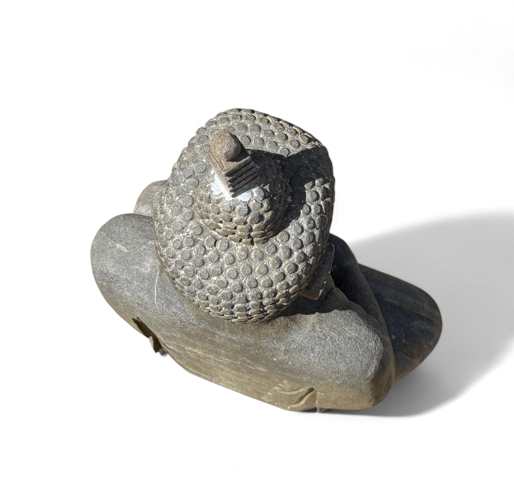 Garten Buddha Statue Naturstein Figur Meditations Geste
