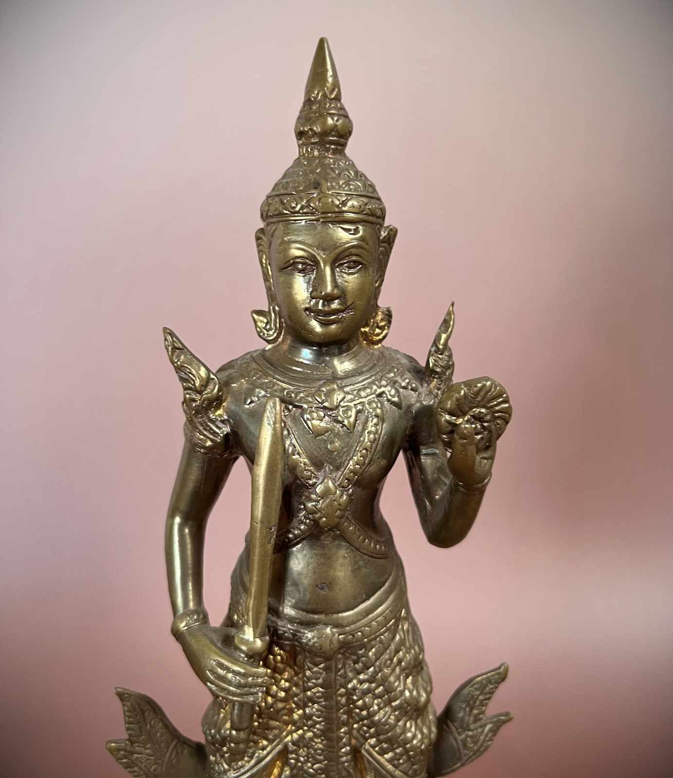 Tempelwächter Thailand Teppanom Messing Figur