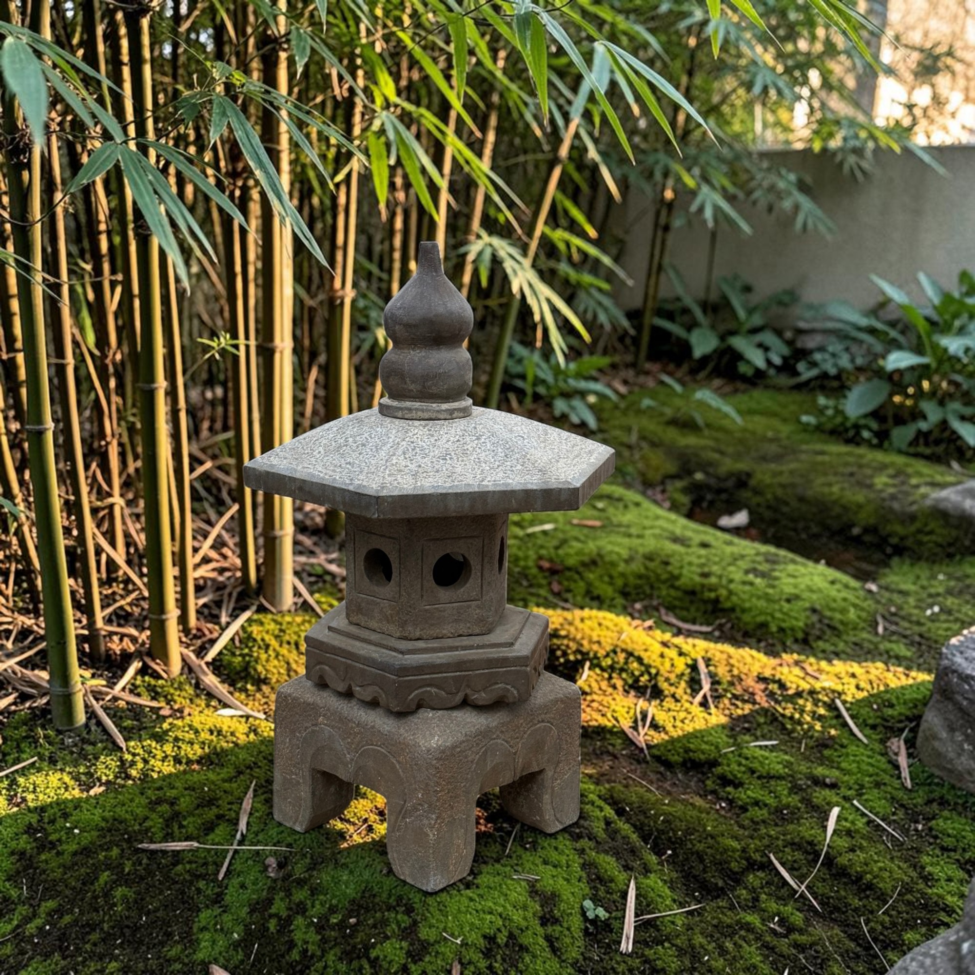Traditionelle Steinlaterne China - Geisterhaus aus Naturstein