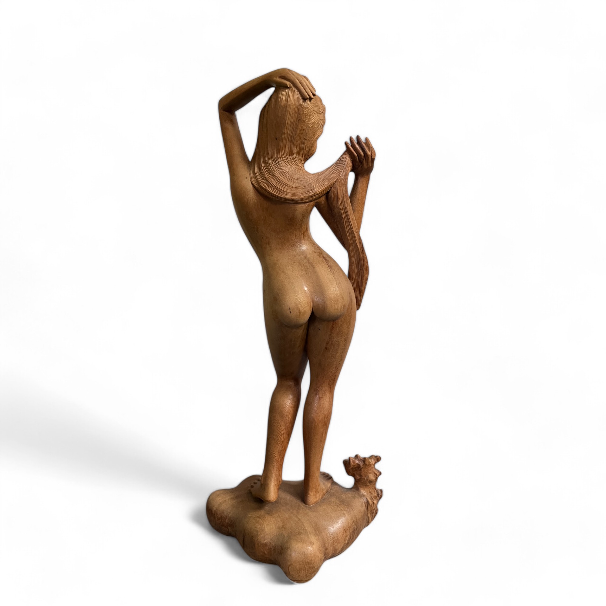 Asiatische Aktfigur Holz Skulptur Thailand