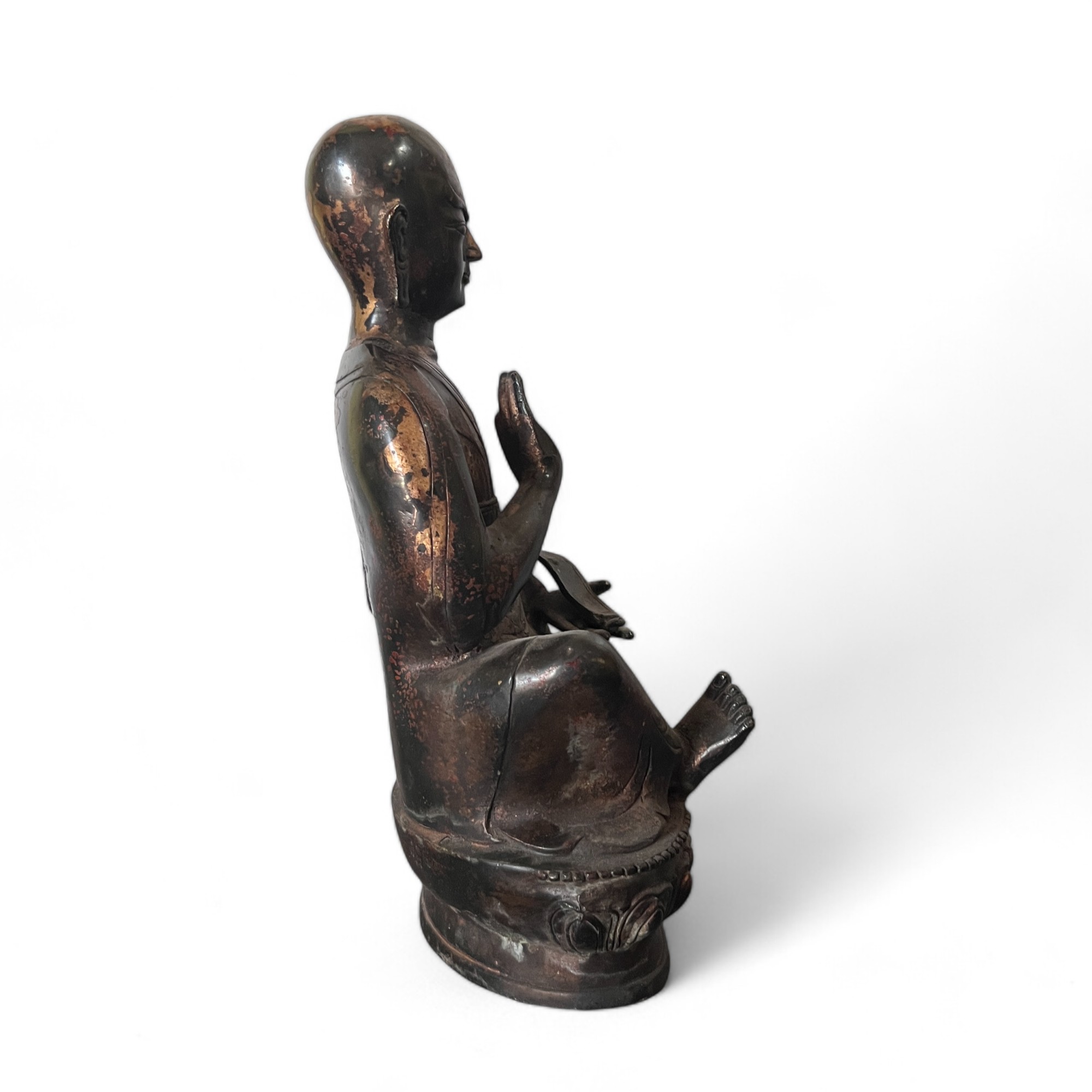 Buddhistische Lama Bronze Figur (31cm) Guru