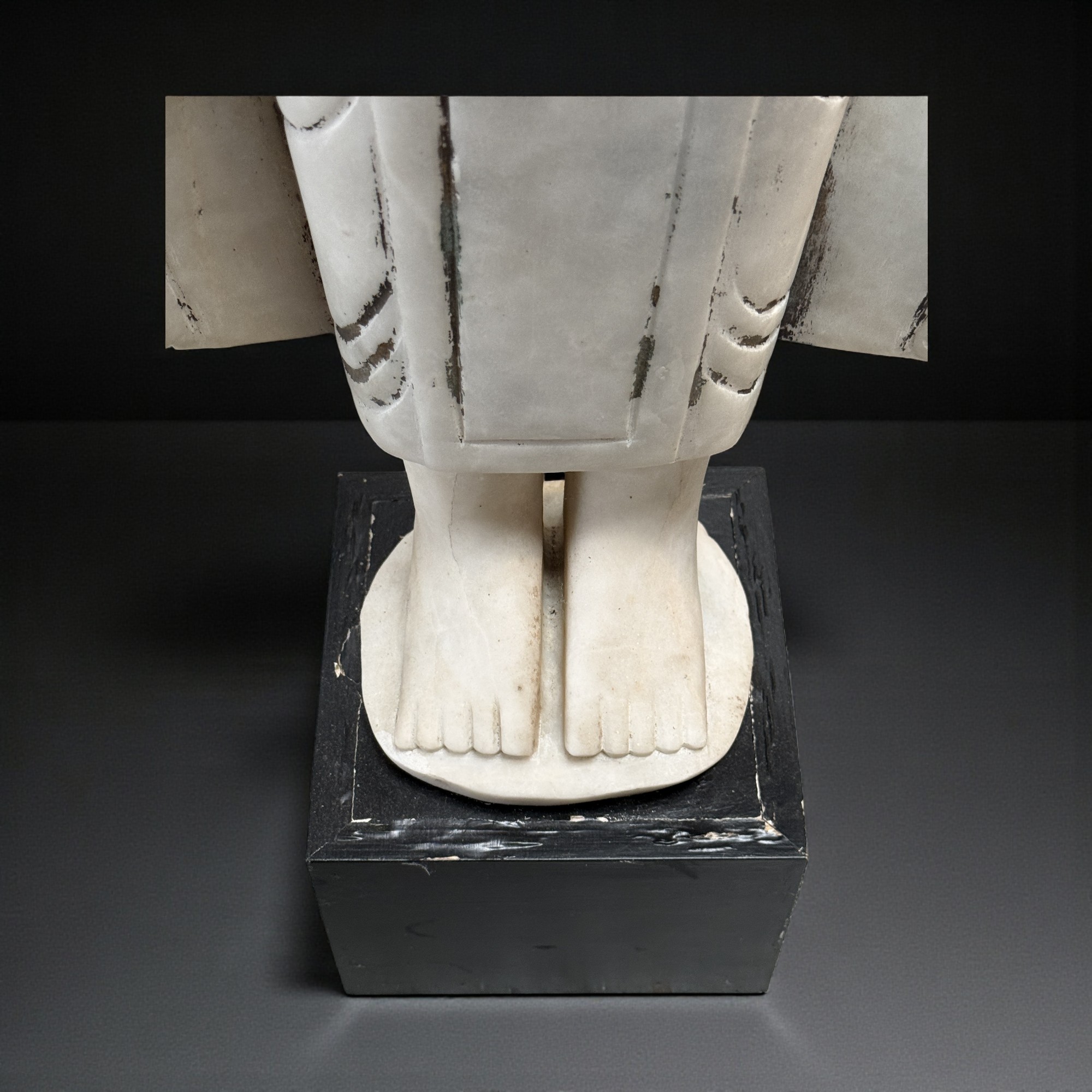 Alte Burma Buddha Statue aus Marmor Stein 108 cm groß