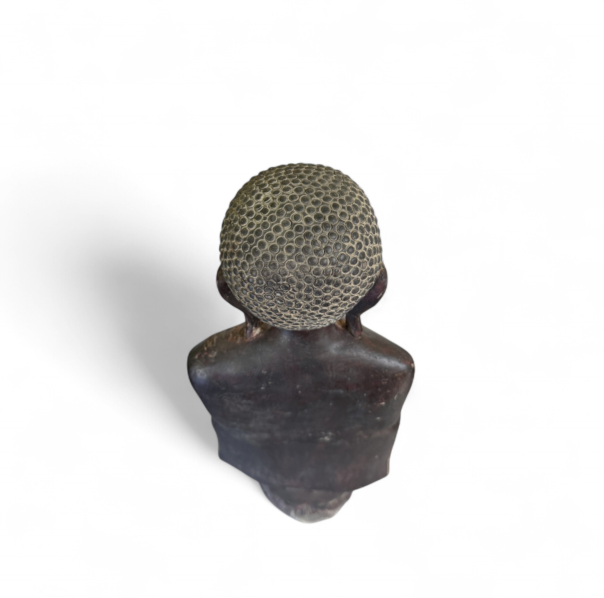 Buddha Adorant aus Burma – Teakholz, ca. 1900, vergoldet, 90 cm