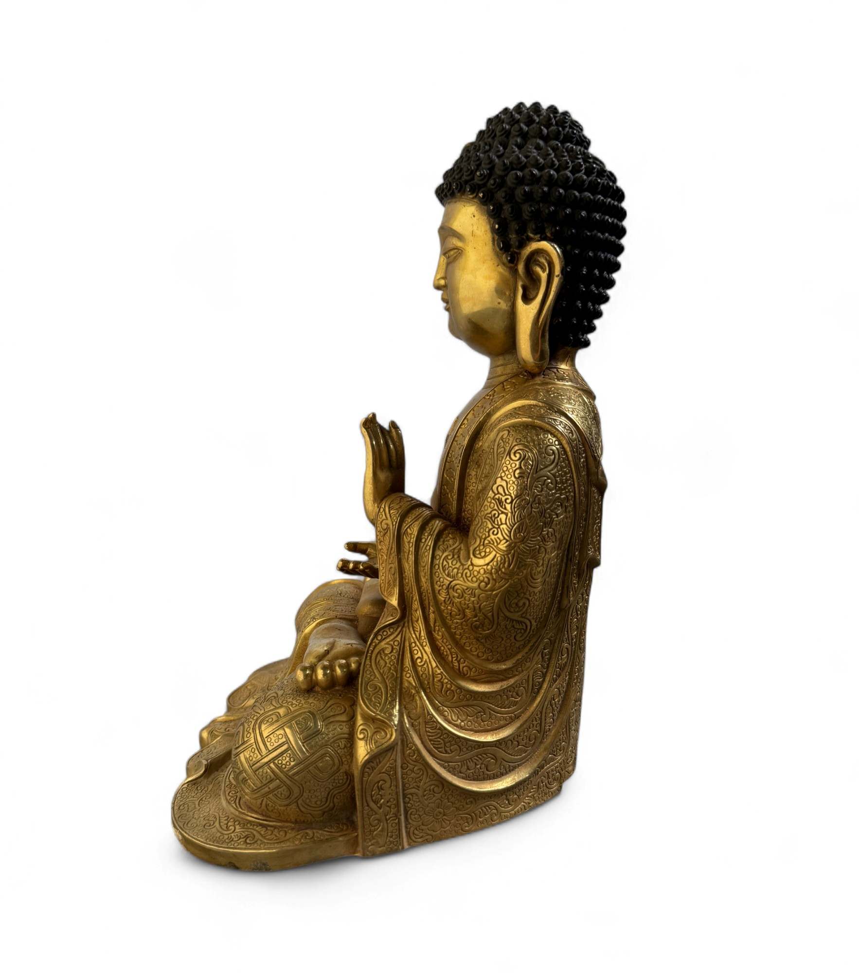 Bronze Buddha Figur – Segnungsgeste – 27,5 cm – Sichuan, China
