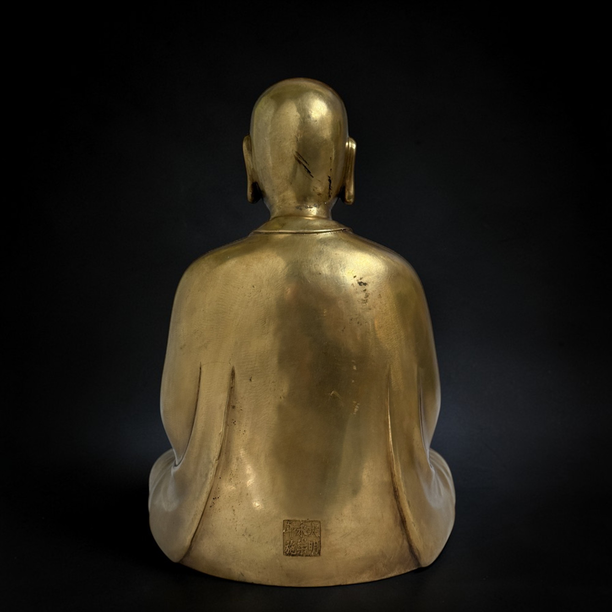 Massive Bronze Statue Jizo Bosatsu 29cm – Kshitigarbha Bodhisattva 4,5kg