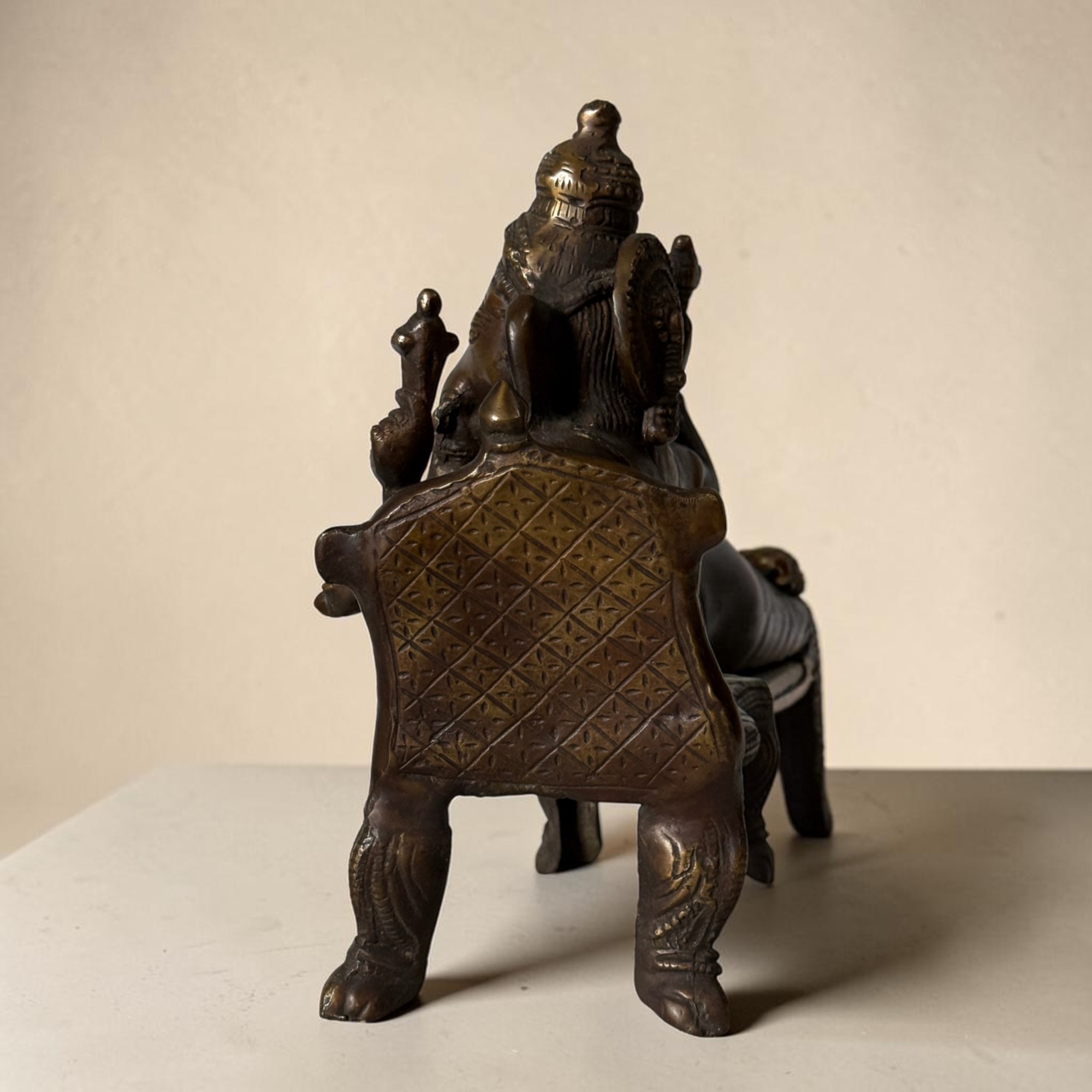 Alte Ganesha Figur Skulptur aus Bronze und Messing Indien 29cm 4,8kg
