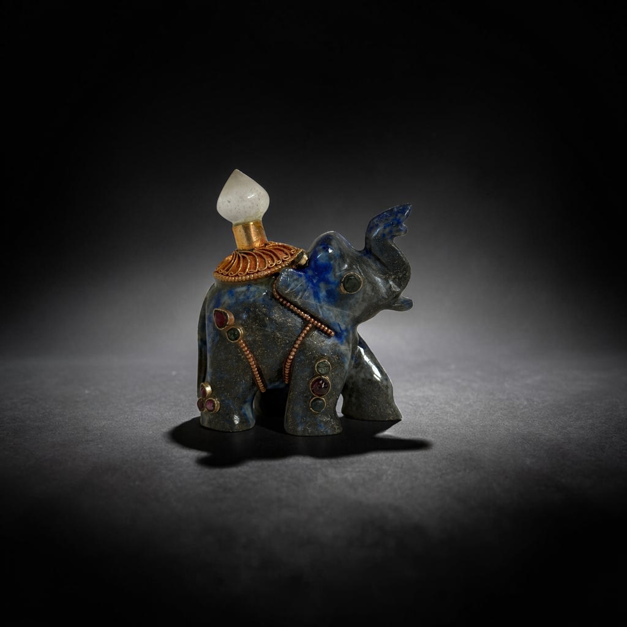 Lapislazuli Glückselefant | Bergkristall & Edelsteine | Handarbeit aus Nepal