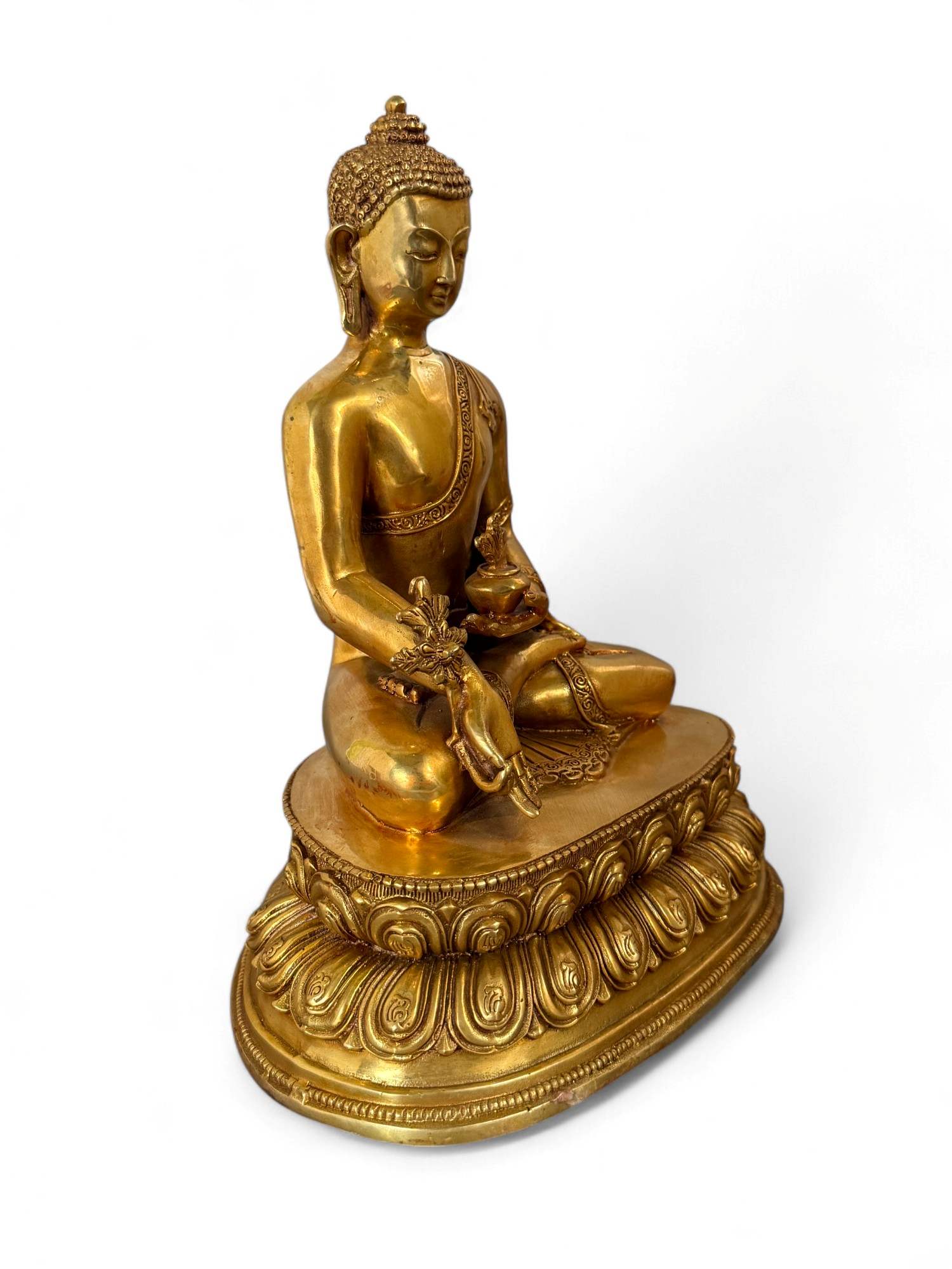 Medizin Buddha Figur Bronze Tibet China - 28,5 cm groß