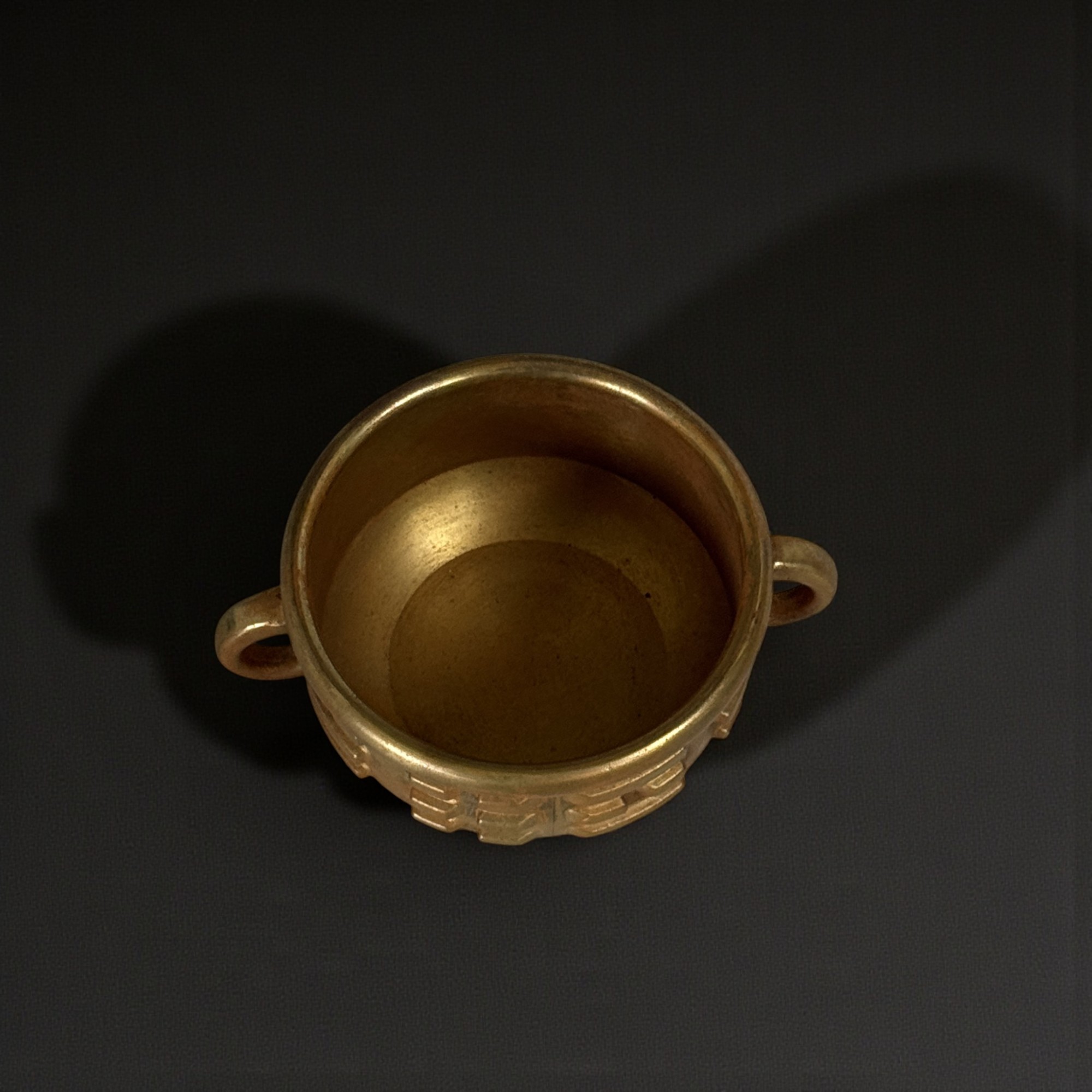 Räuchergefäß mit Henkel aus Bronze - China