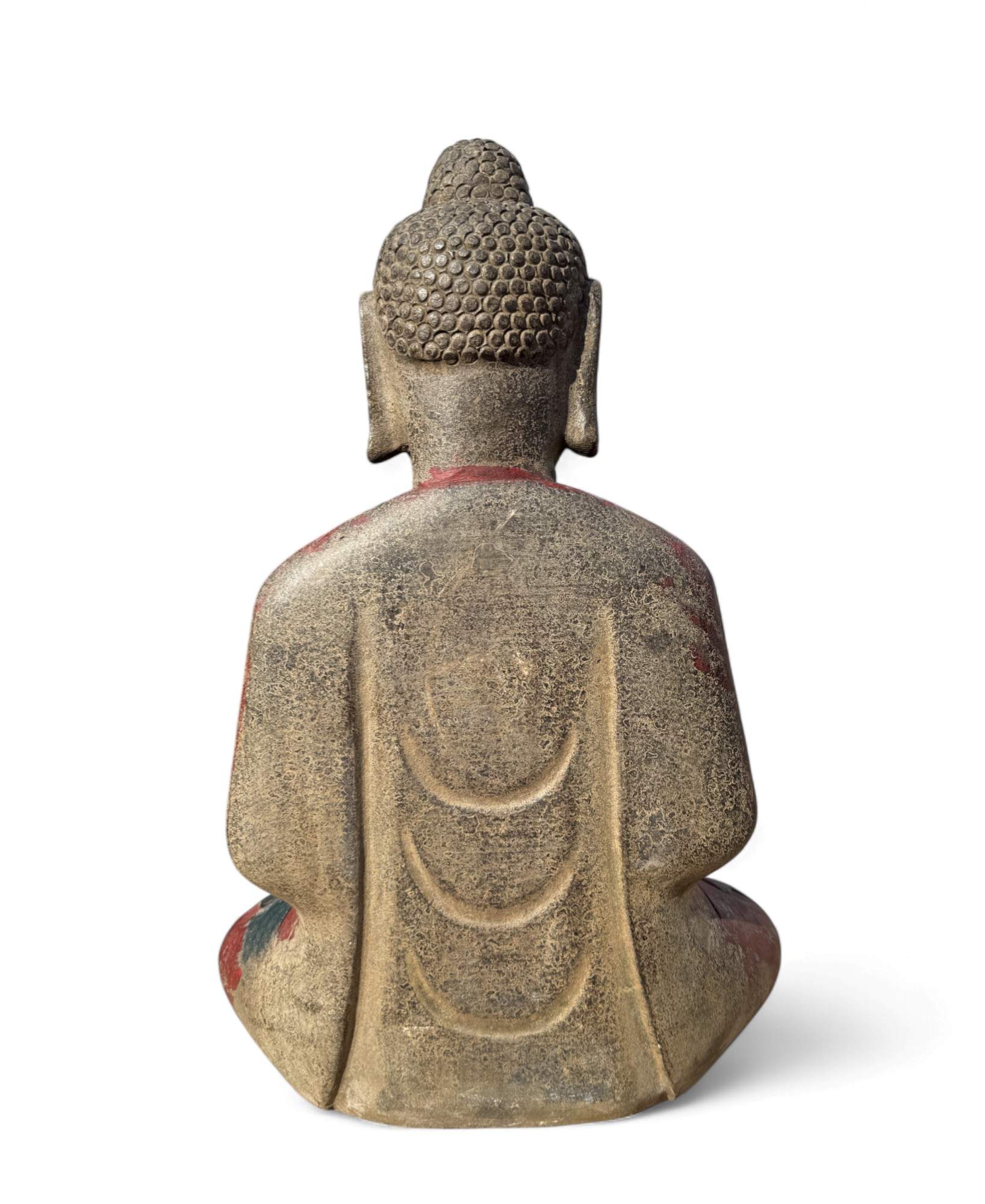 Garten Buddha Statue Naturstein Figur Meditation Geste