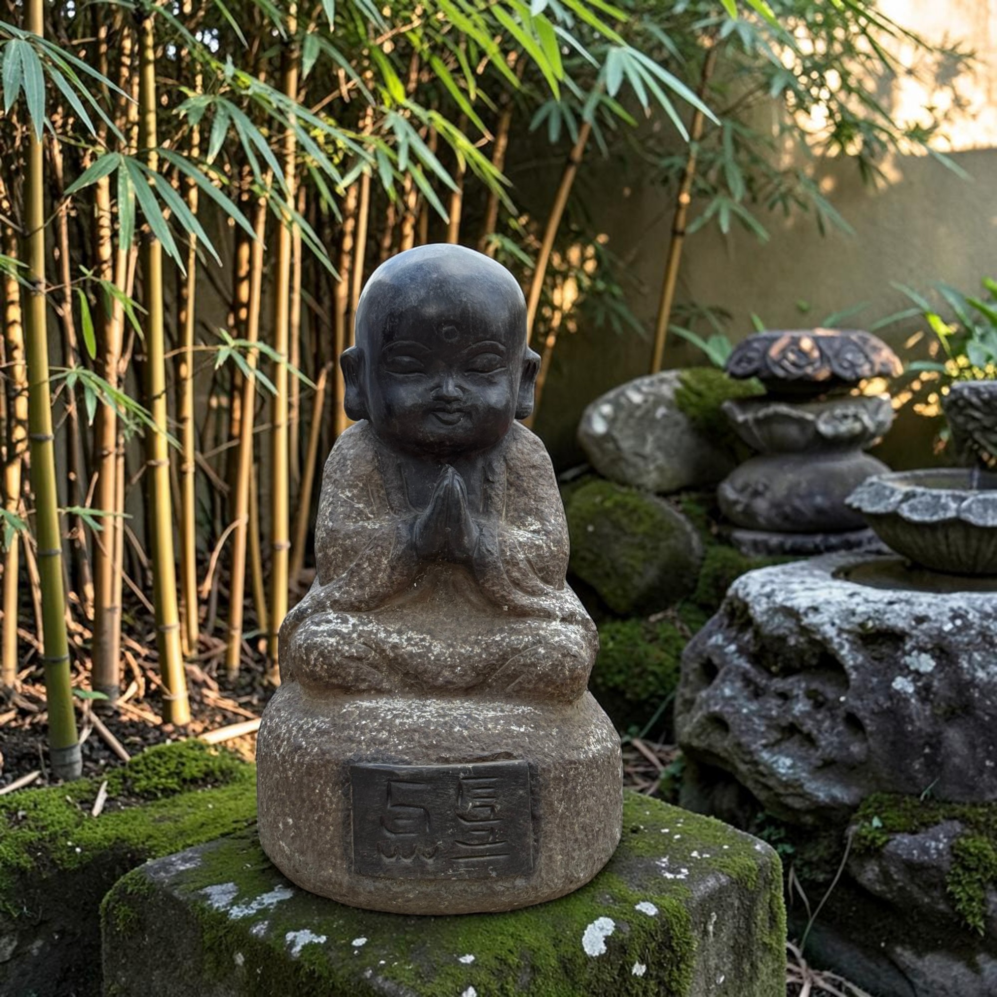 Zen Mönch Garten Figur China 34 cm groß