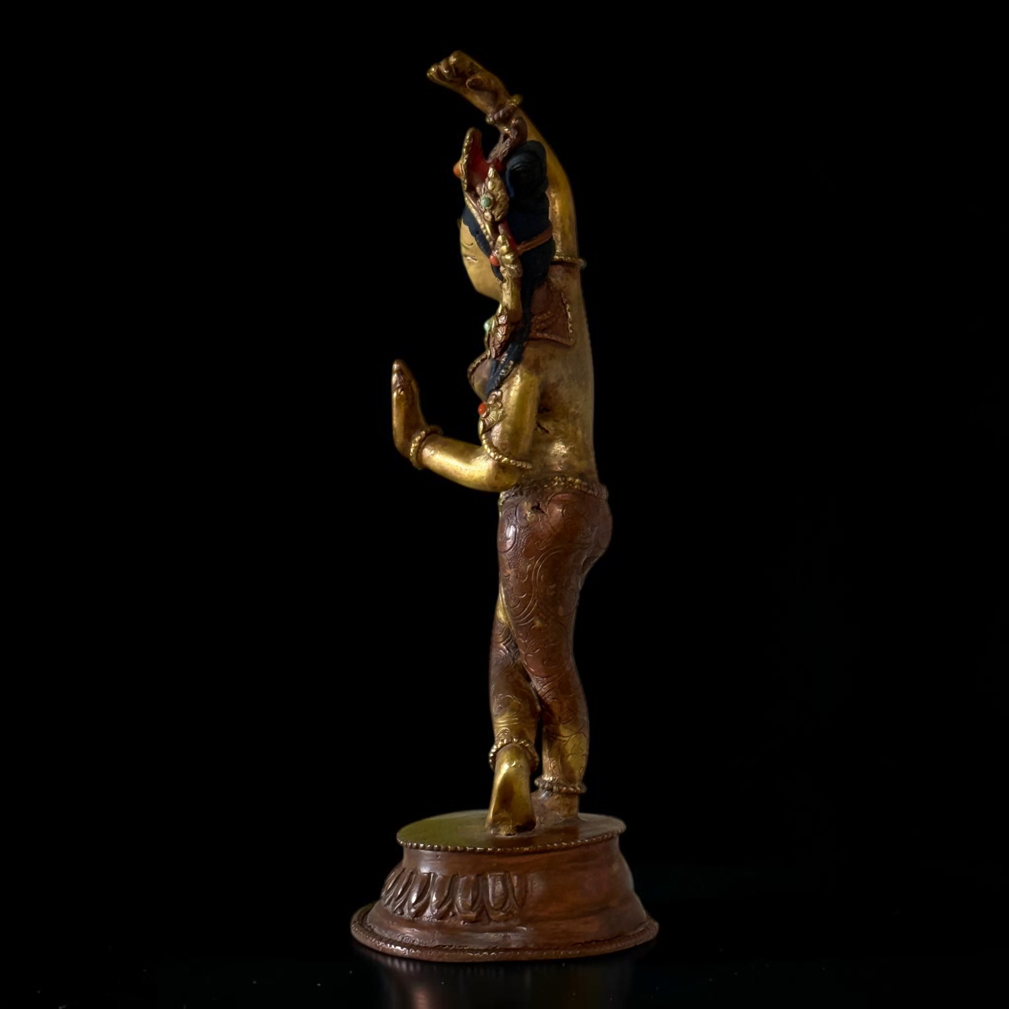 Mayadevi Figur Bronze feuervergoldet Nepal Buddha Mutter Skulptur