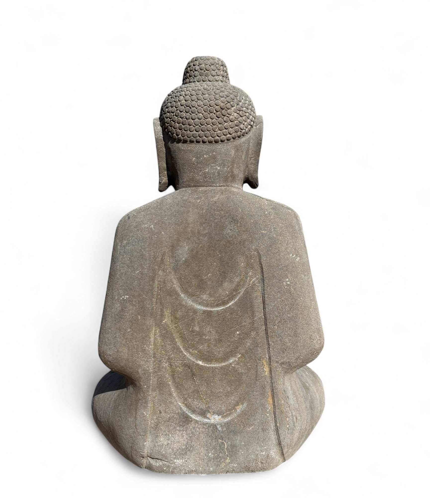 Garten Buddha Statue Naturstein Figur Meditations Geste