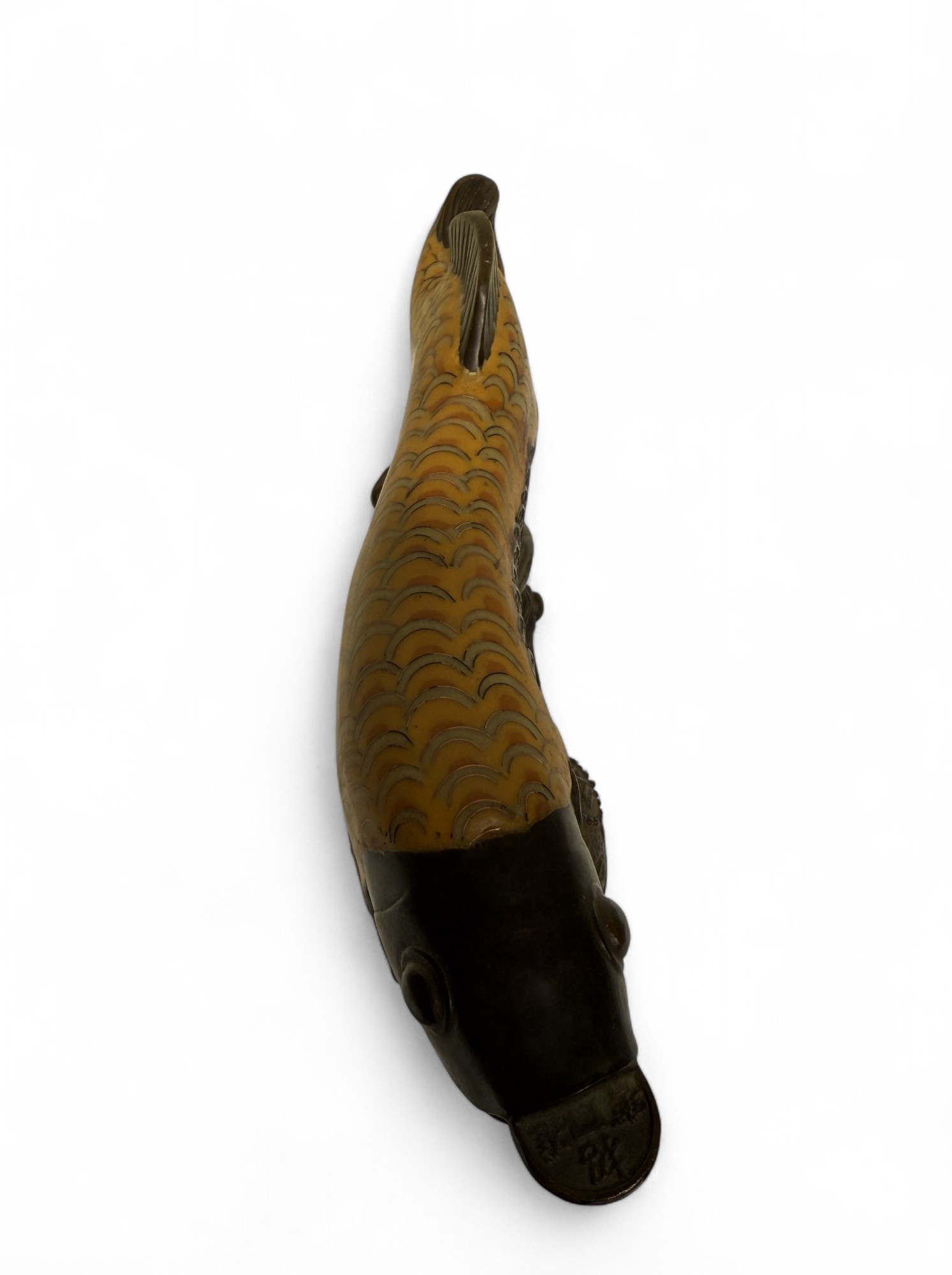 Koifisch Bronze Skulptur Cloisonne Figur Reichtumssymbol