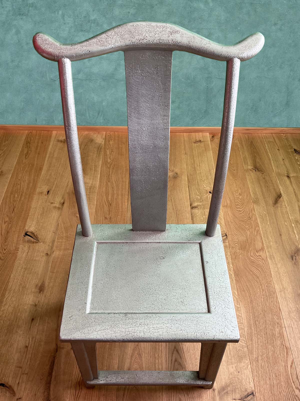 China Stuhl Ulmen Holz Silber Design