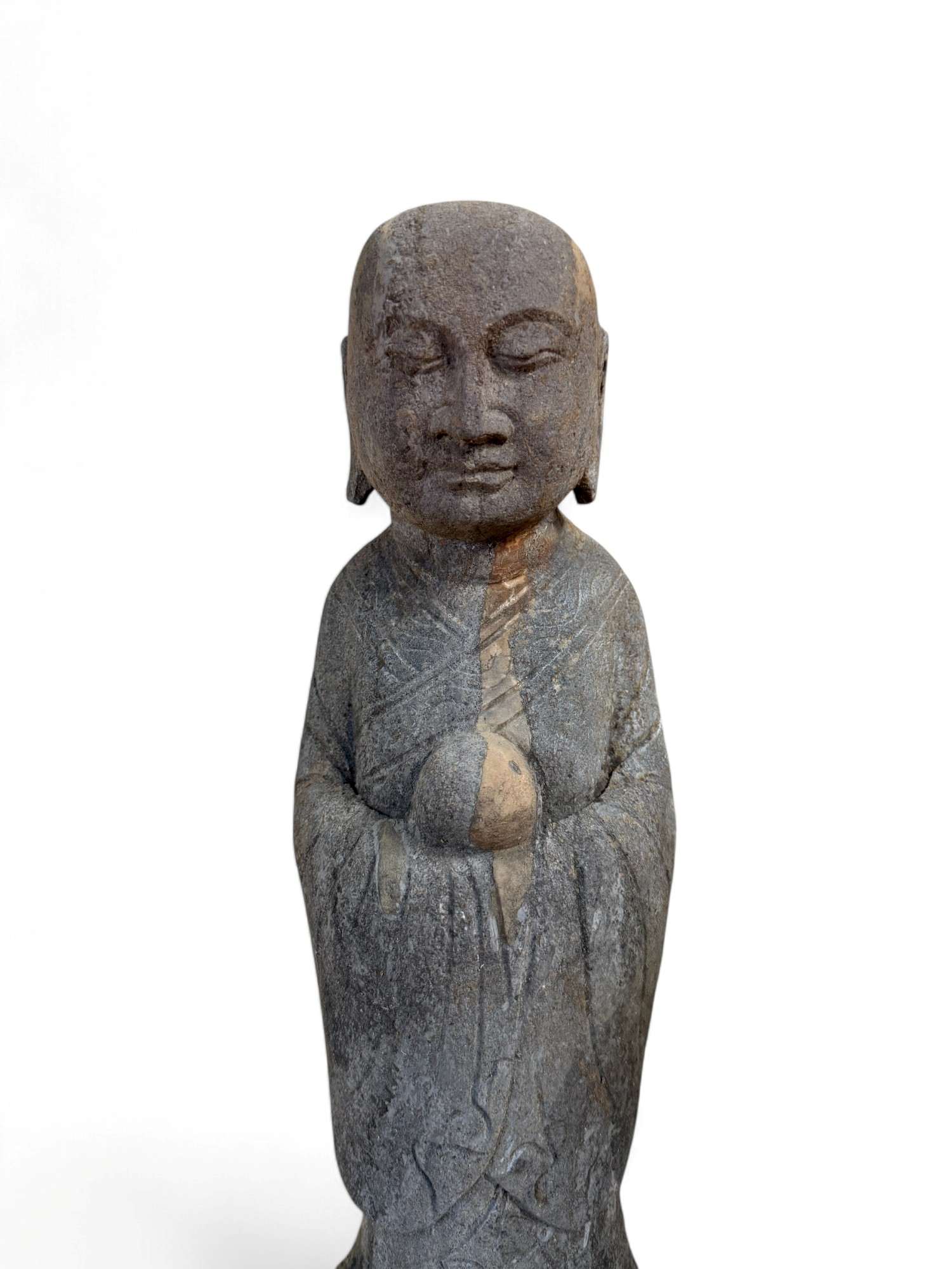 Zen Mönch China Garten Skulptur Naturstein Figur 50 cm groß