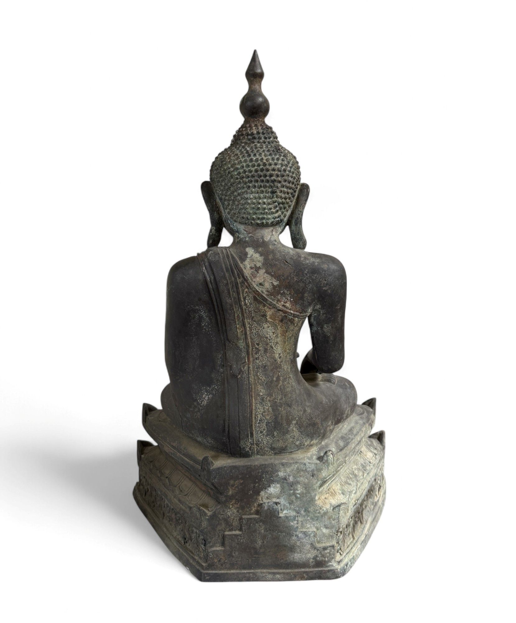 Alte Shan Buddha Bronze Skulptur Burma Statue 72 cm groß