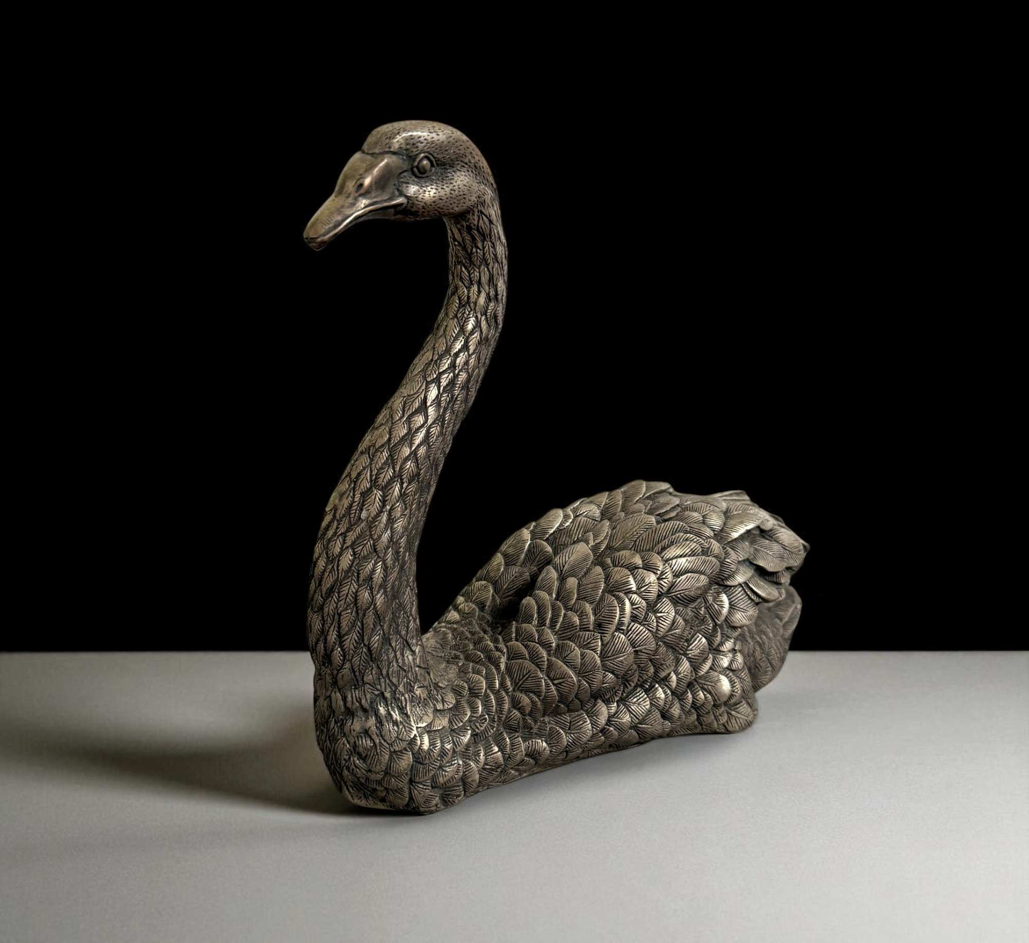 Bronze Schwan Skulptur – Eleganz, Reinheit & Symbolik, 25 cm