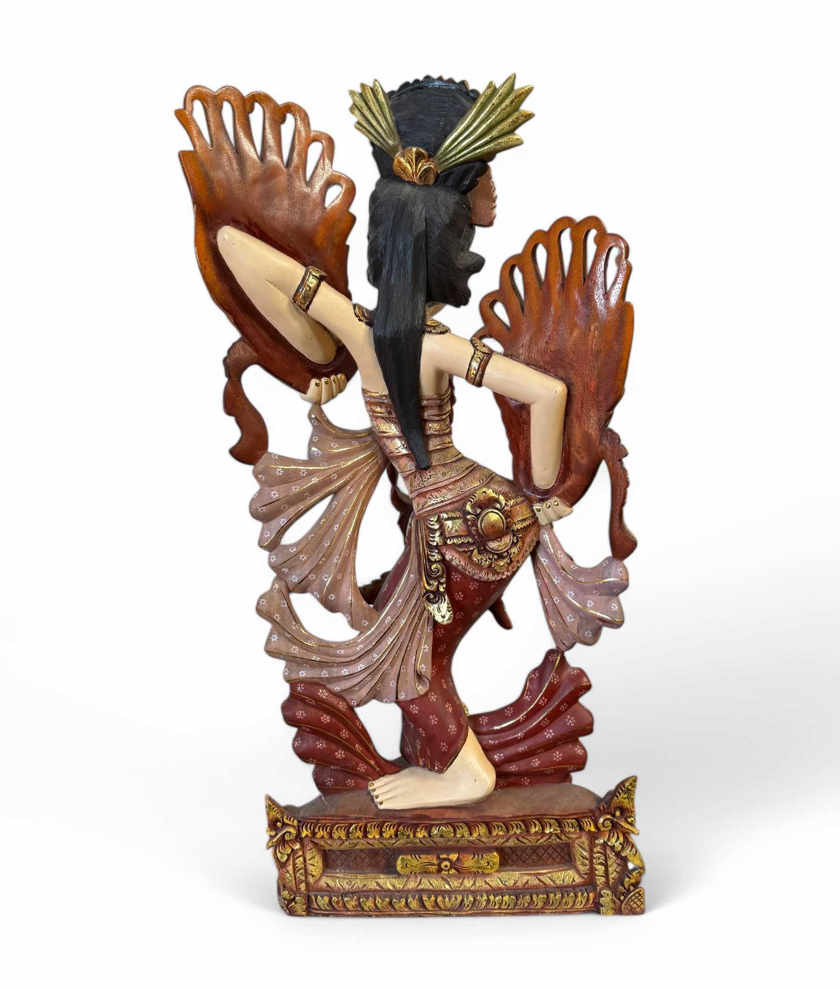 Tempeltänzerin Holz Figur (80cm) Thailand Skulptur