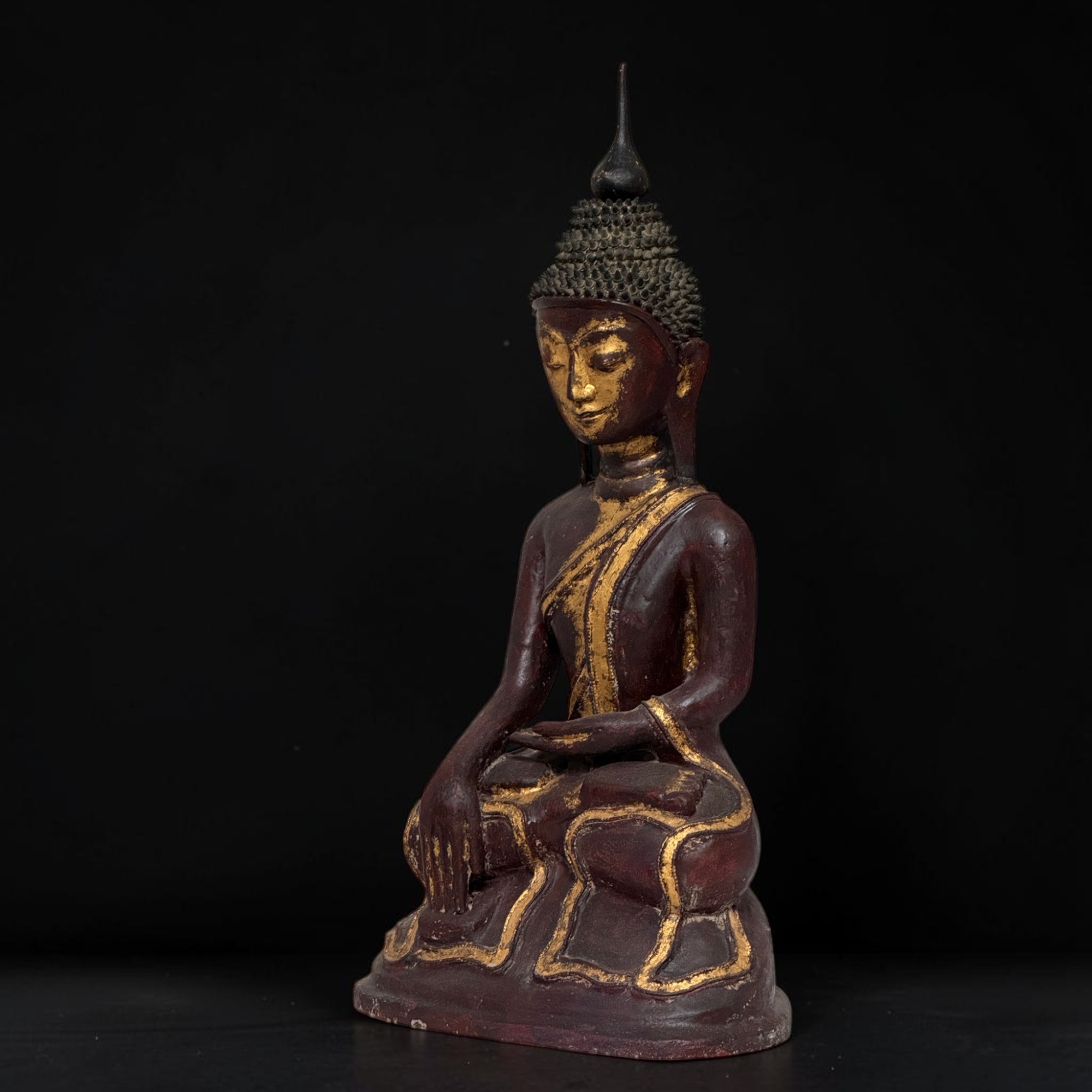Lacquerware Buddha Statue Burma Skulptur 73 cm groß