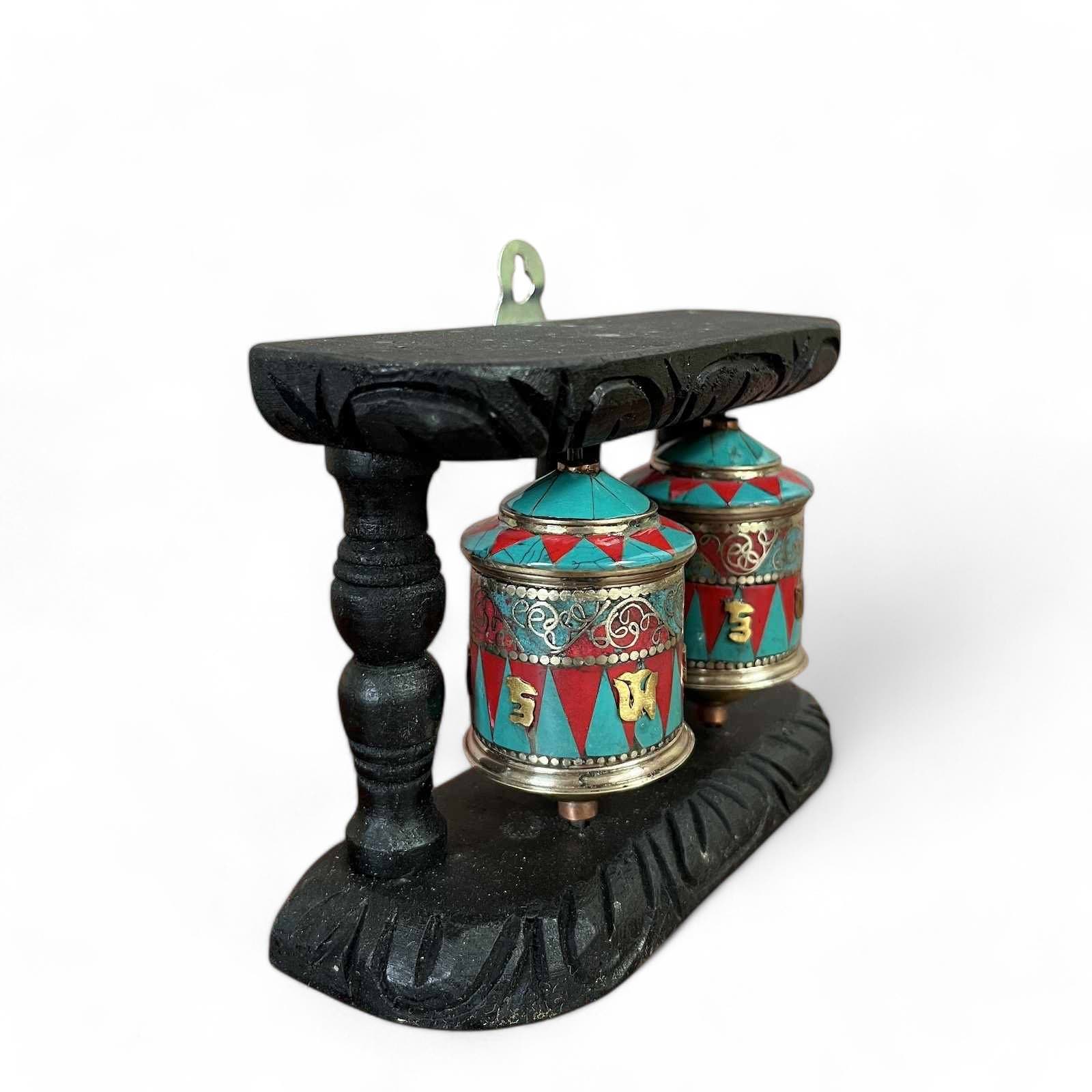 Gebetsmühle Tibet Buddhismus Türkis & Schaumkoralle