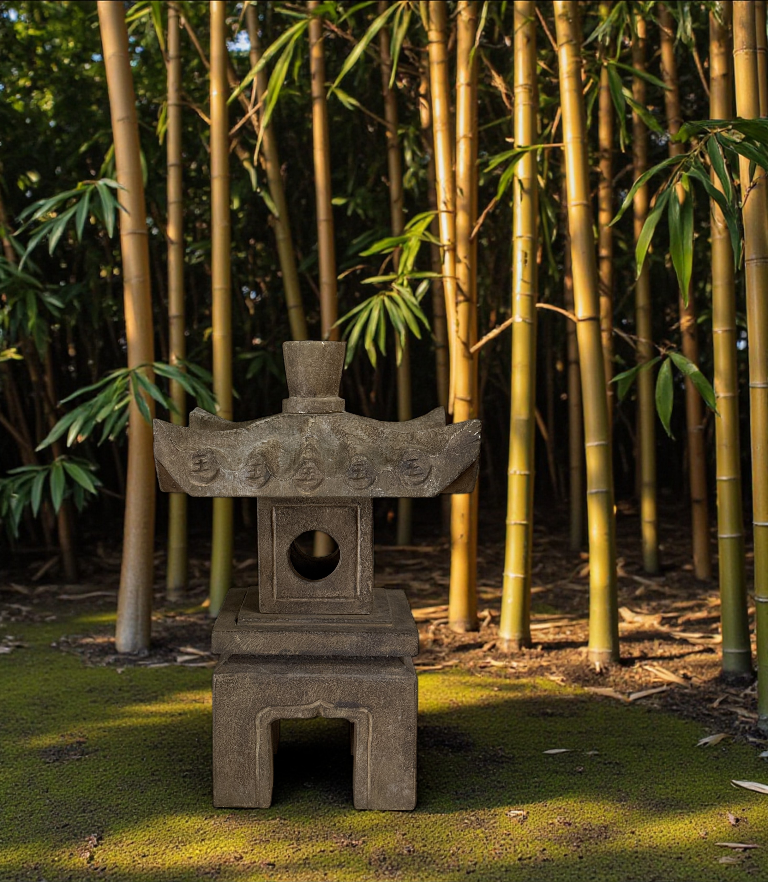 Asiatische Steinlaterne Geisterhaus Ahnenhaus