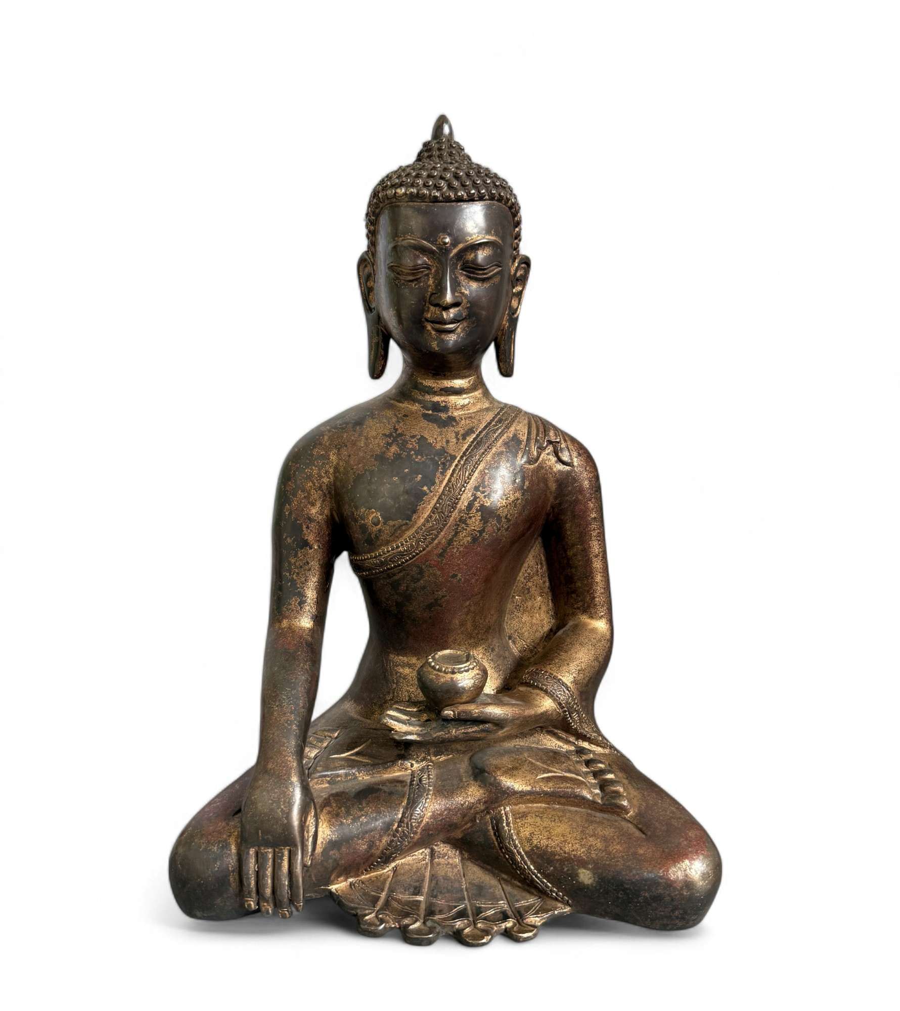 Siddharta Gautama Bronze Buddha Figur 39 cm groß