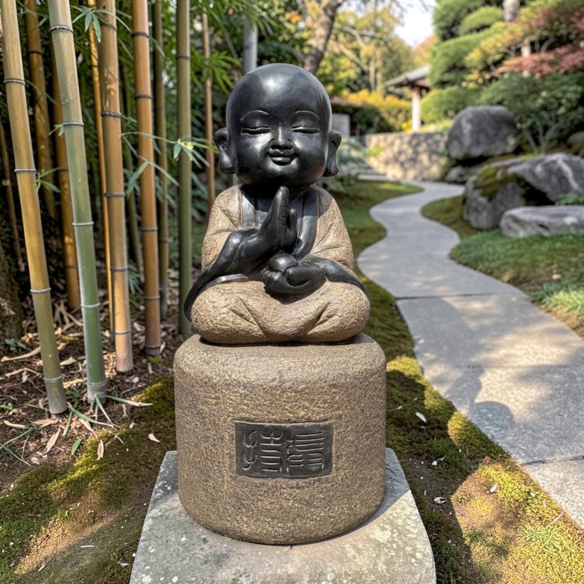 Zen Mönch Garten Figur China 62 cm groß