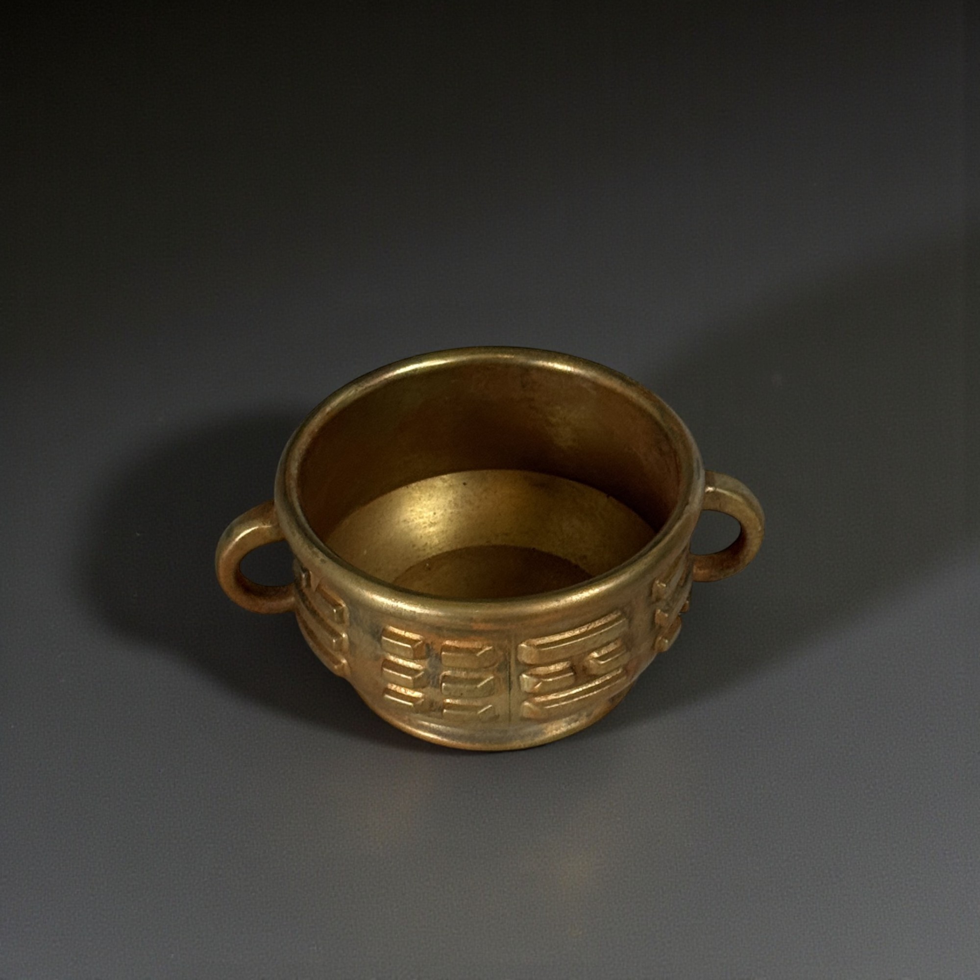 Räuchergefäß mit Henkel aus Bronze - China