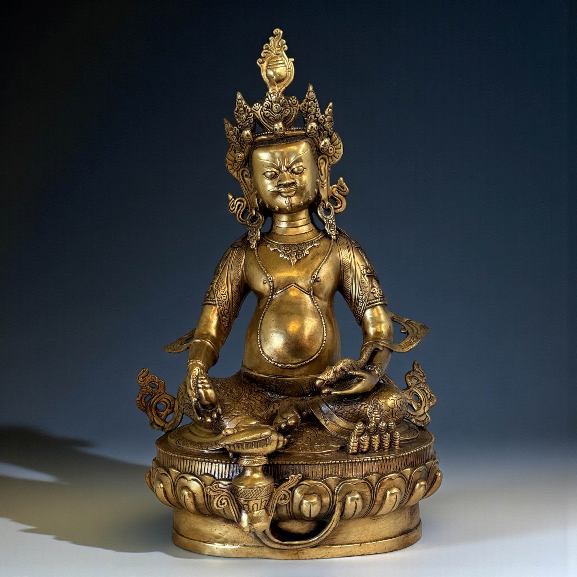 Kubera Bronze Statue - Reichtumsgott - 50 cm