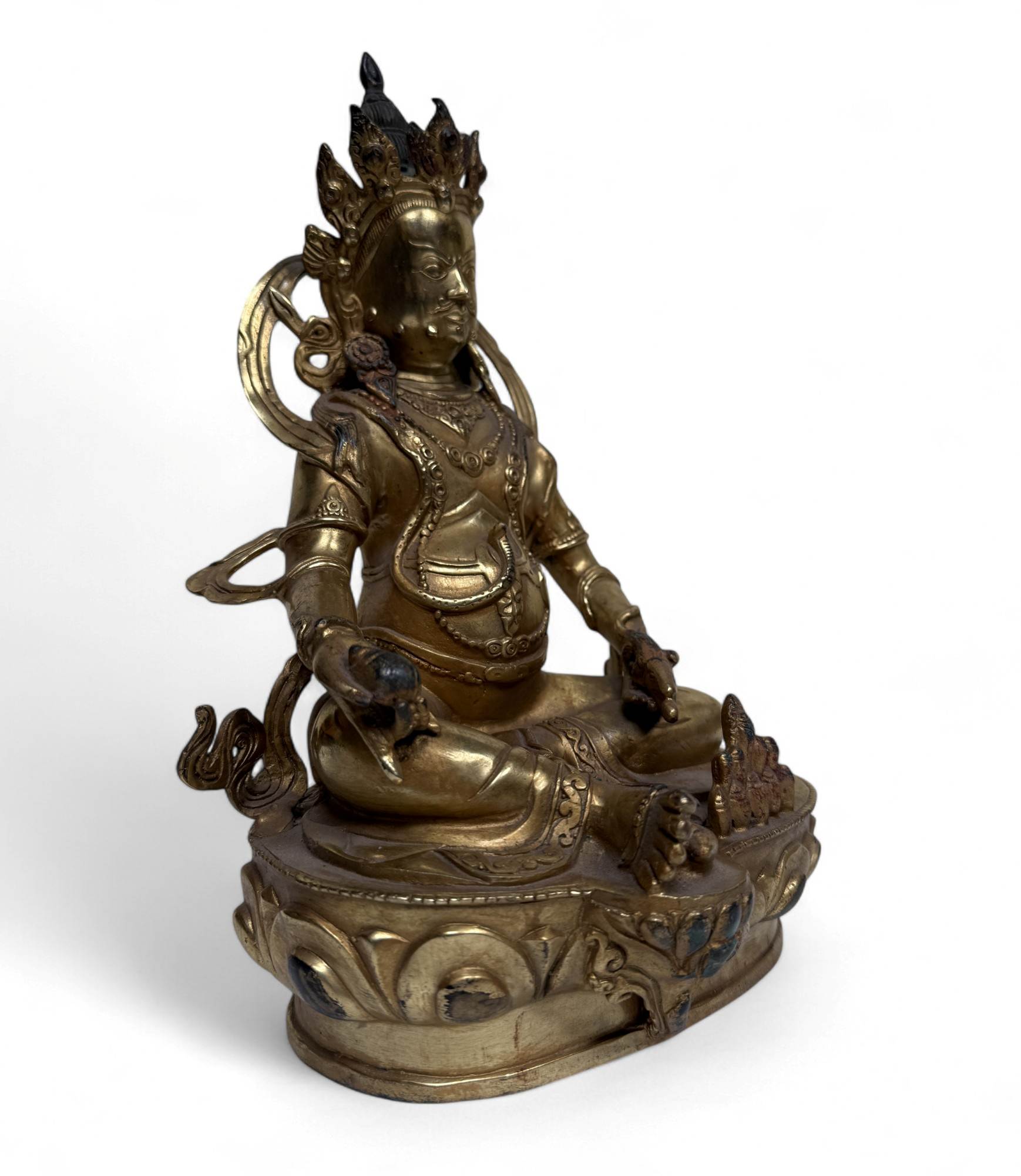 Kubera Jambhala Bronze Figur Tibet China Skulptur 29 cm groß
