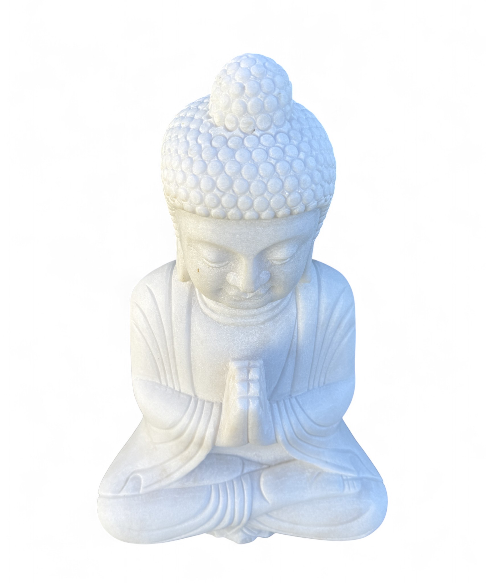Garten Buddha Statue Marmor Stein Anjali Mudra