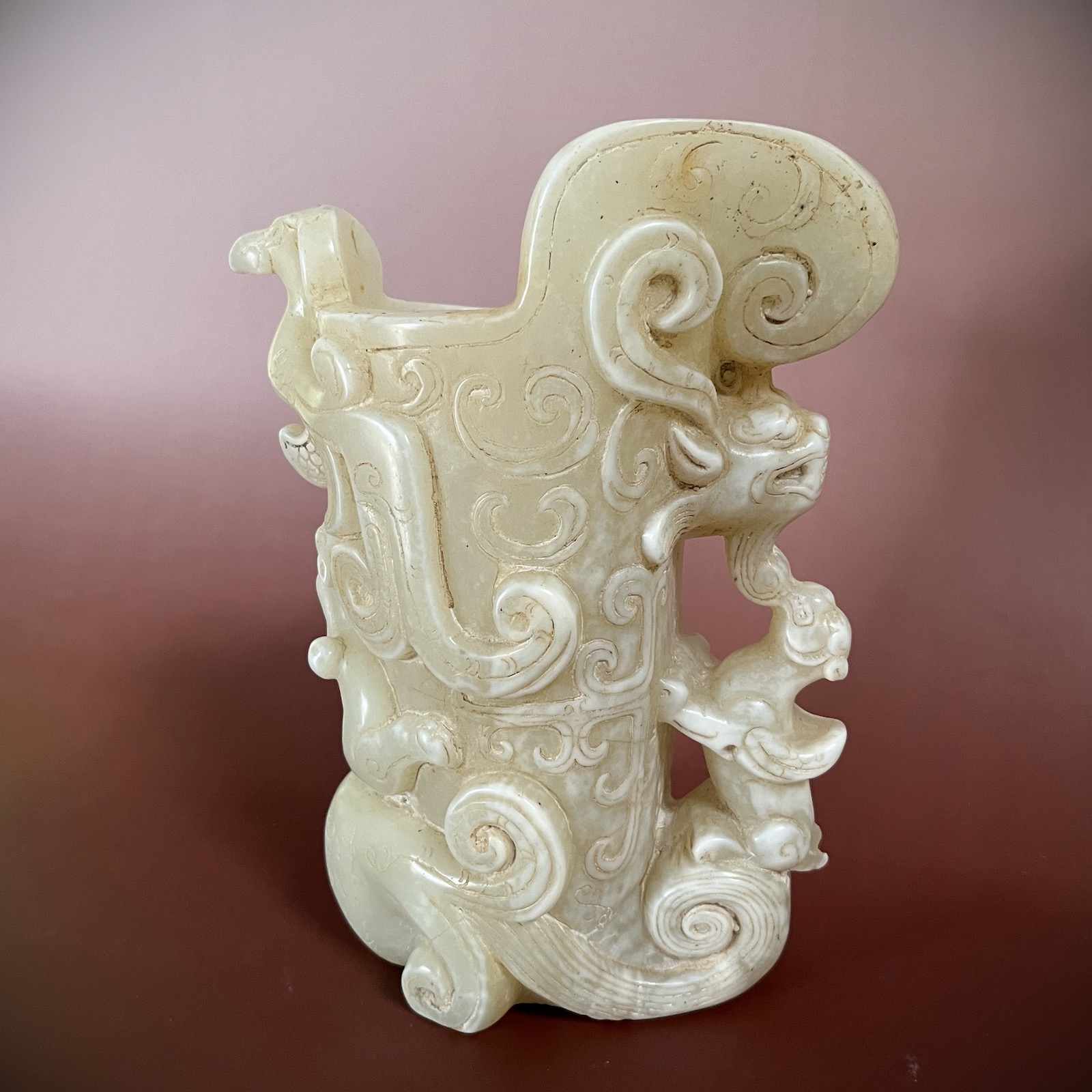 Räucherstäbchenhalter Drachen China Jade