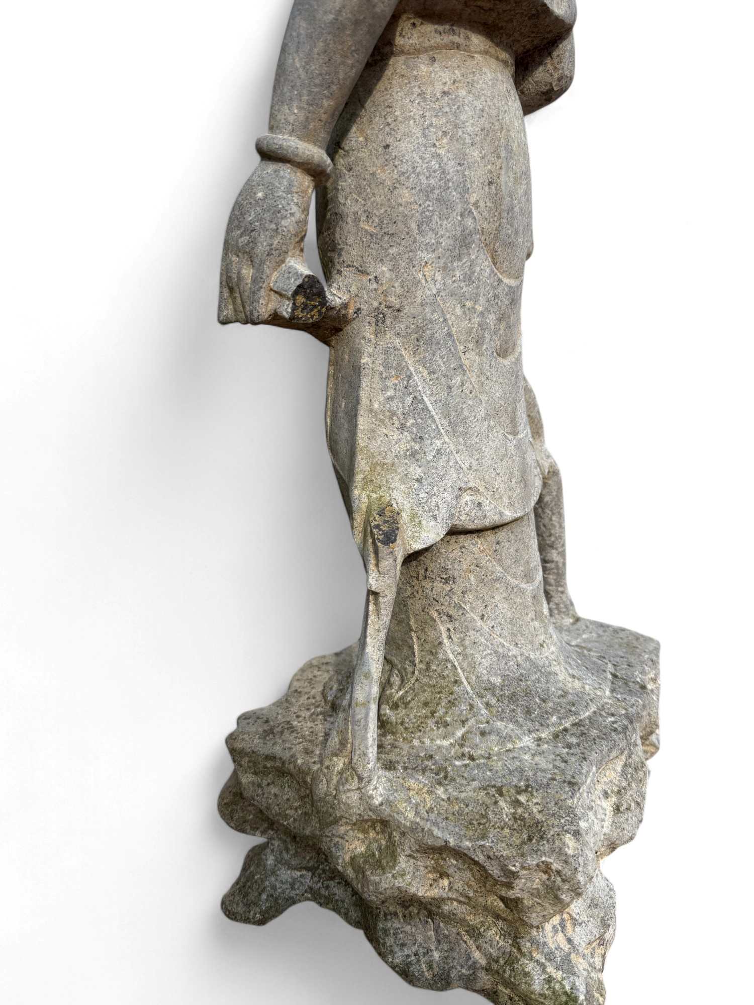 Guanyin Garten Buddha Skulptur Natur Stein 73 cm groß